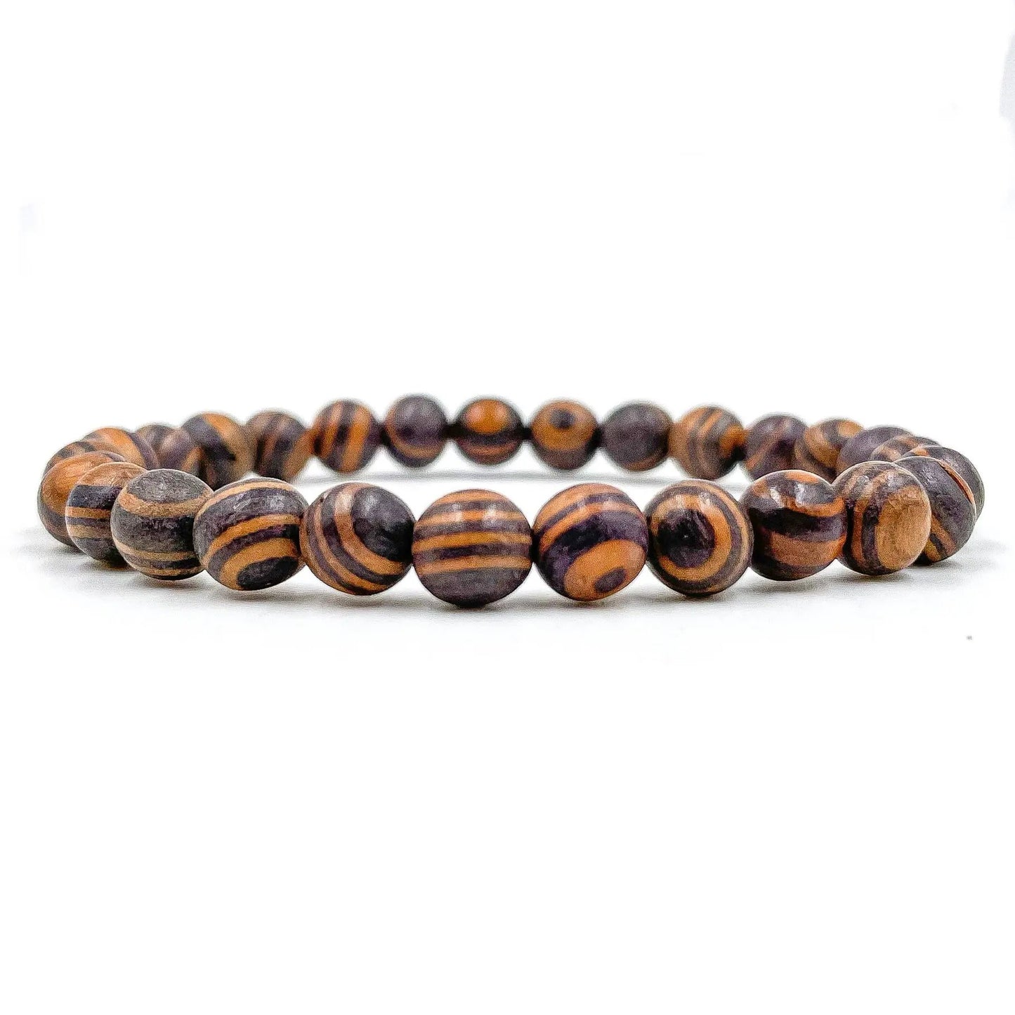 Union - Zebra Rosewood Mala Beaded Bracelet by Everwood Original