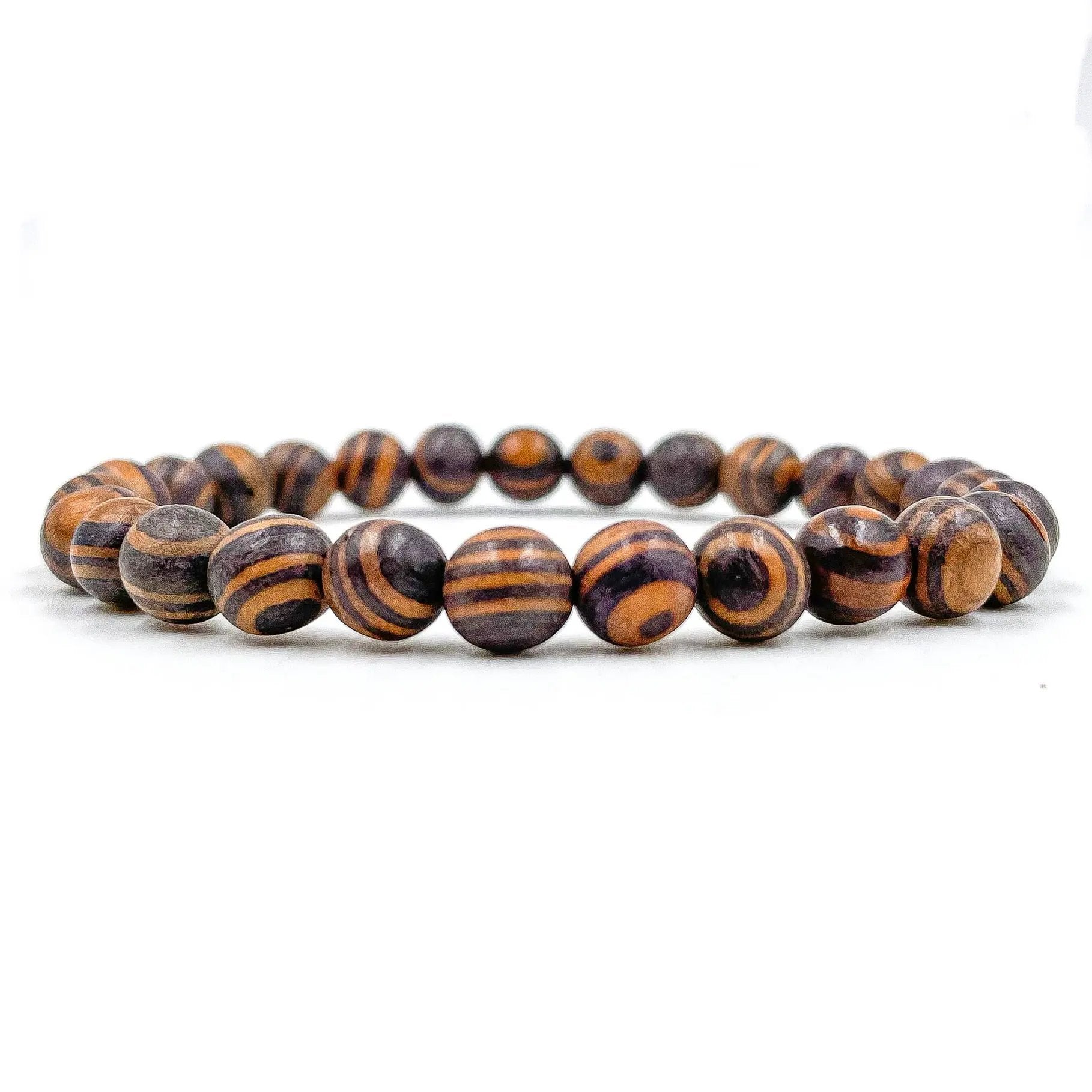 Union - Zebra Rosewood Mala Beaded Bracelet by Everwood Original