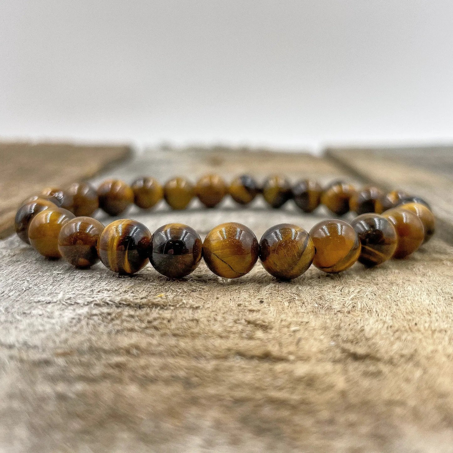 Union - Tiger Eye Gemstone Beaded Bracelet by Everwood Original
