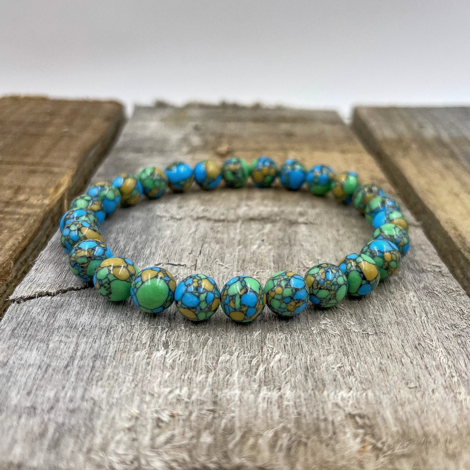 Union - Multicolor Howlite Gemstone Beaded Bracelet by Everwood Original