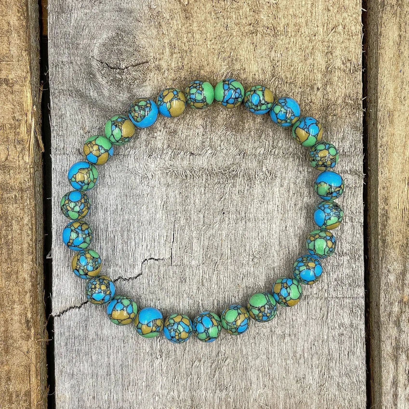 Union - Multicolor Howlite Gemstone Beaded Bracelet by Everwood Original