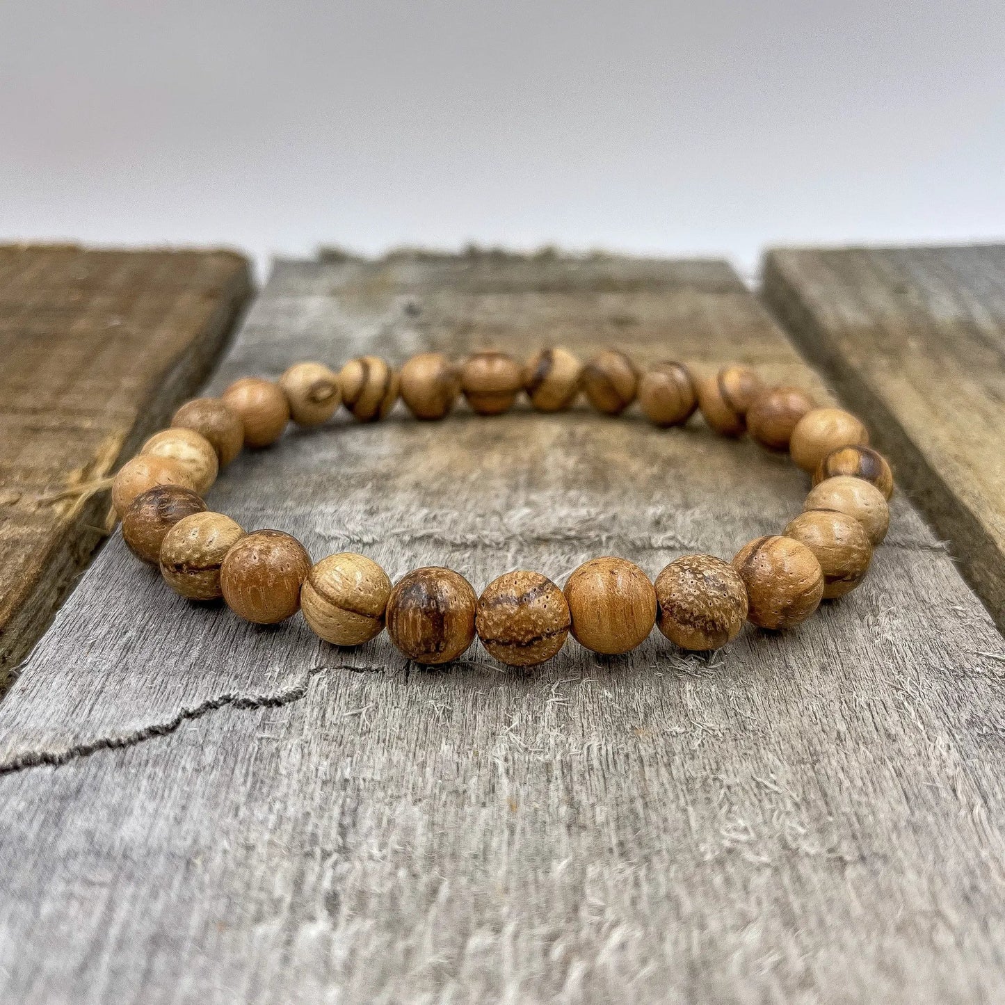 Union - Light Brown Sandalwood Mala Beaded Bracelet by Everwood Original