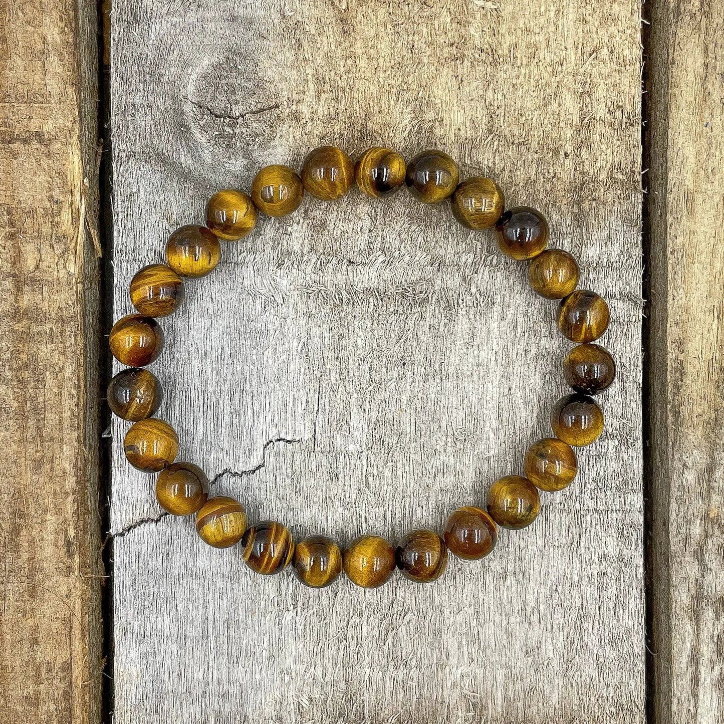 Union - Tiger Eye Gemstone Beaded Bracelet by Everwood Original