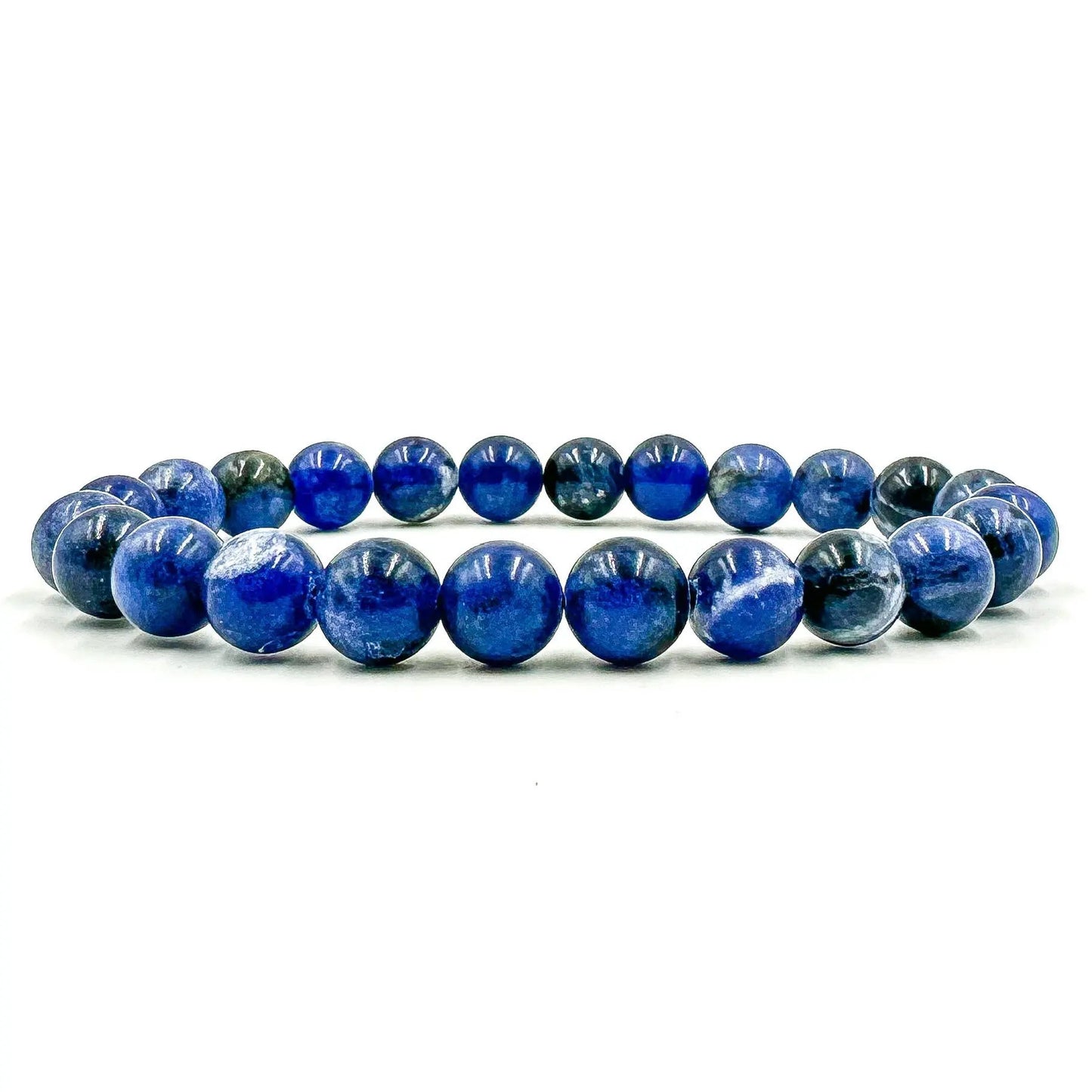Union - Blue Sodalite Gemstone Beaded Bracelet by Everwood Original
