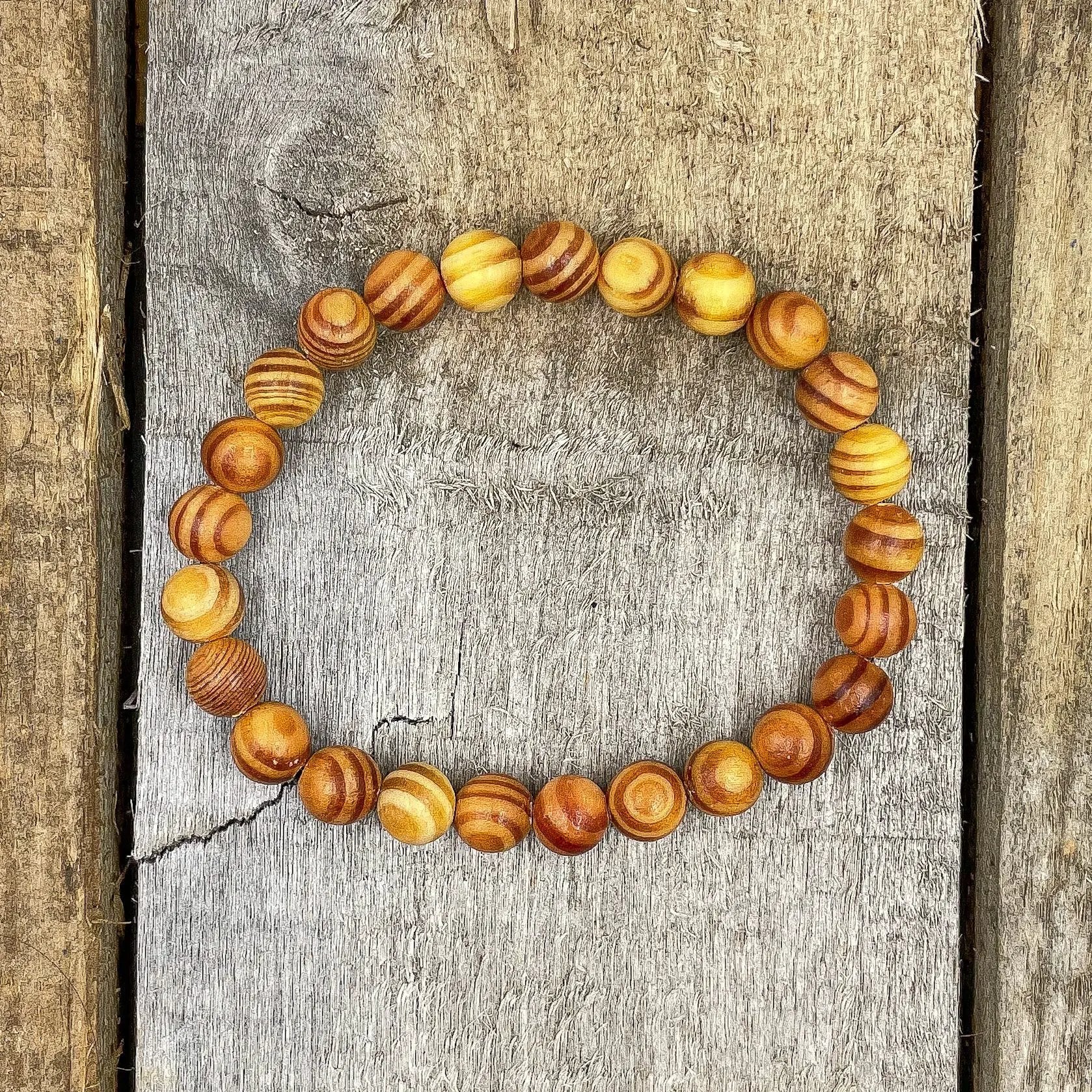 Union - Yellow Zebrawood Mala Beaded Bracelet by Everwood Original