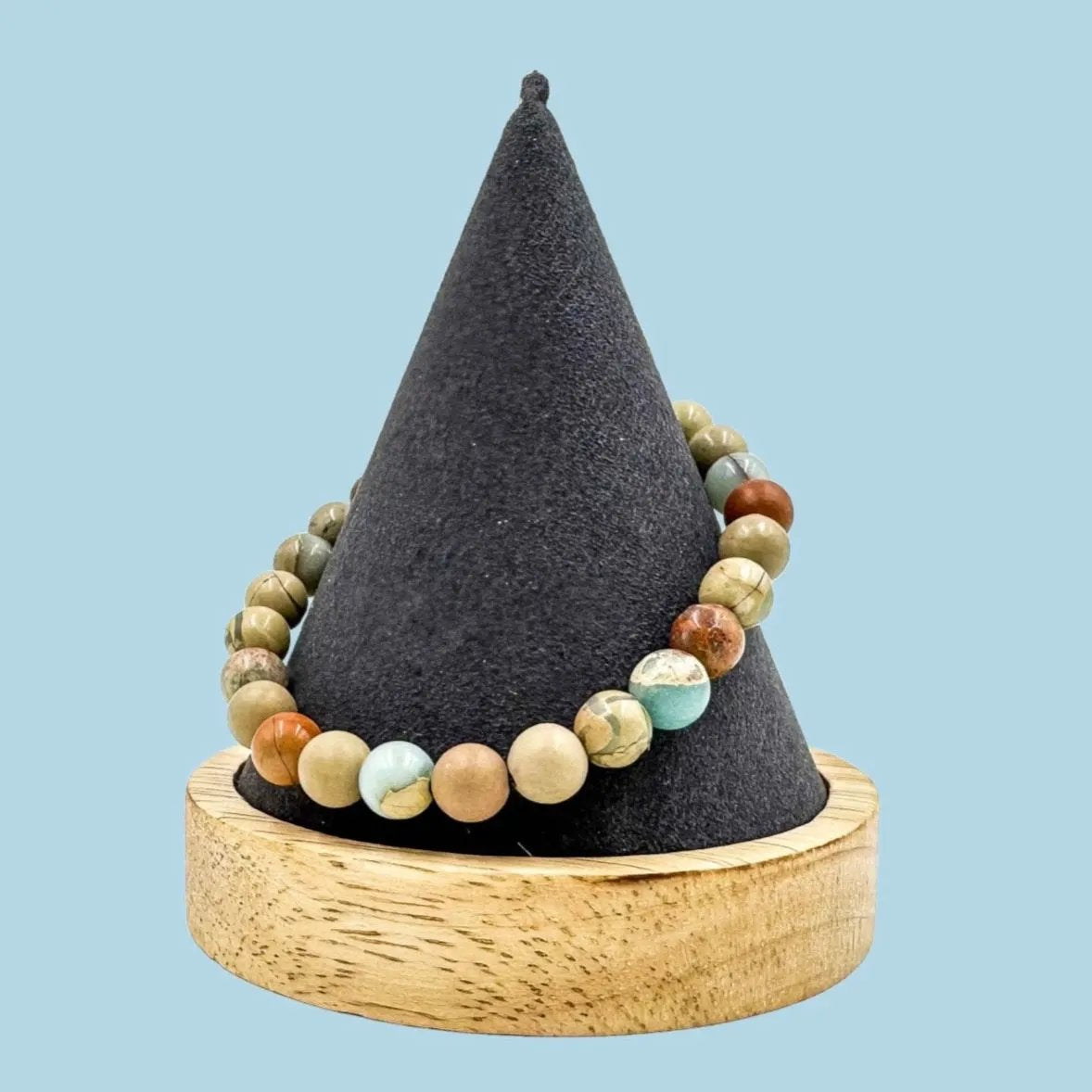Union - Snakeskin Jasper Gemstone Beaded Bracelet by Everwood Original