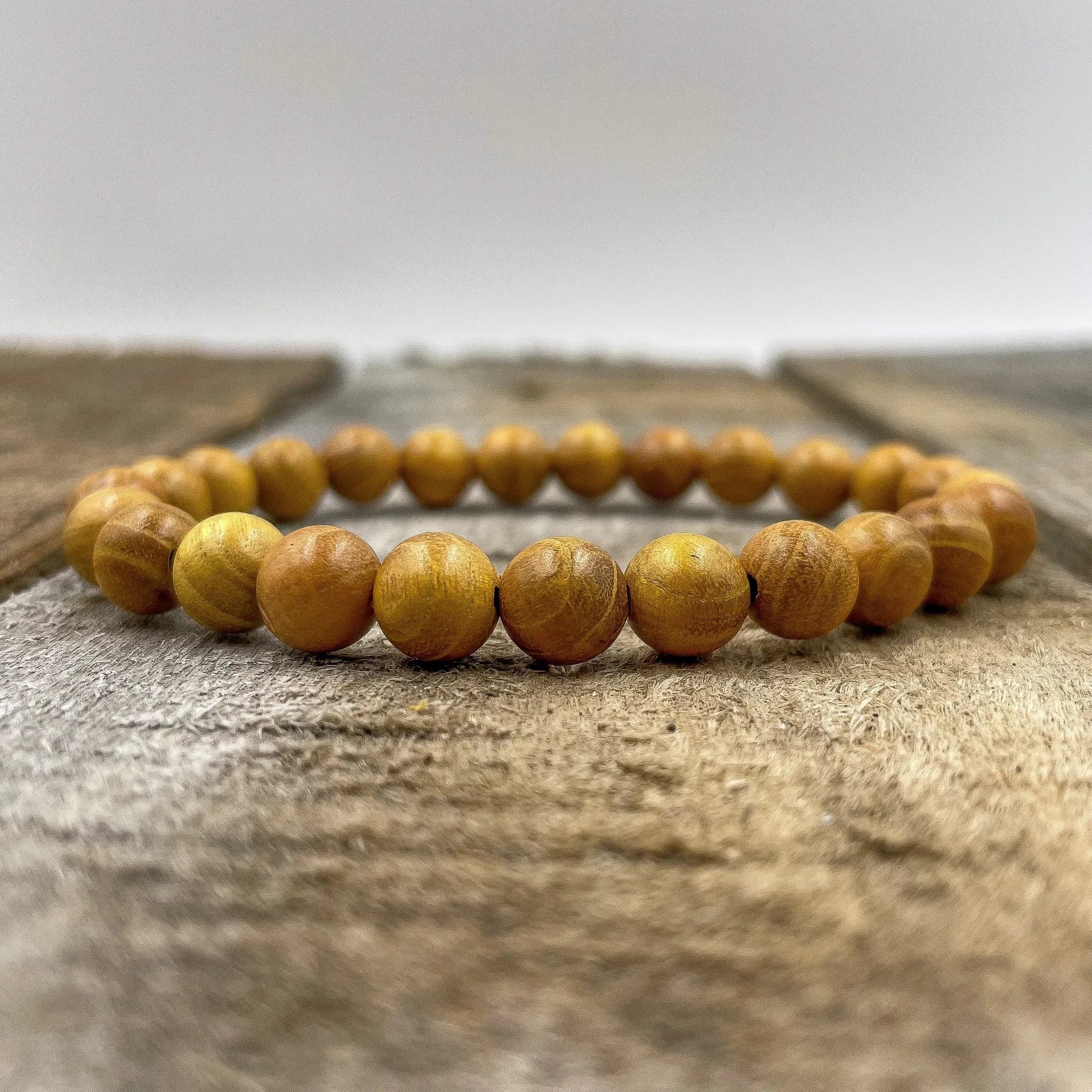 Union - Yellow Sandalwood Mala Beaded Bracelet by Everwood Original