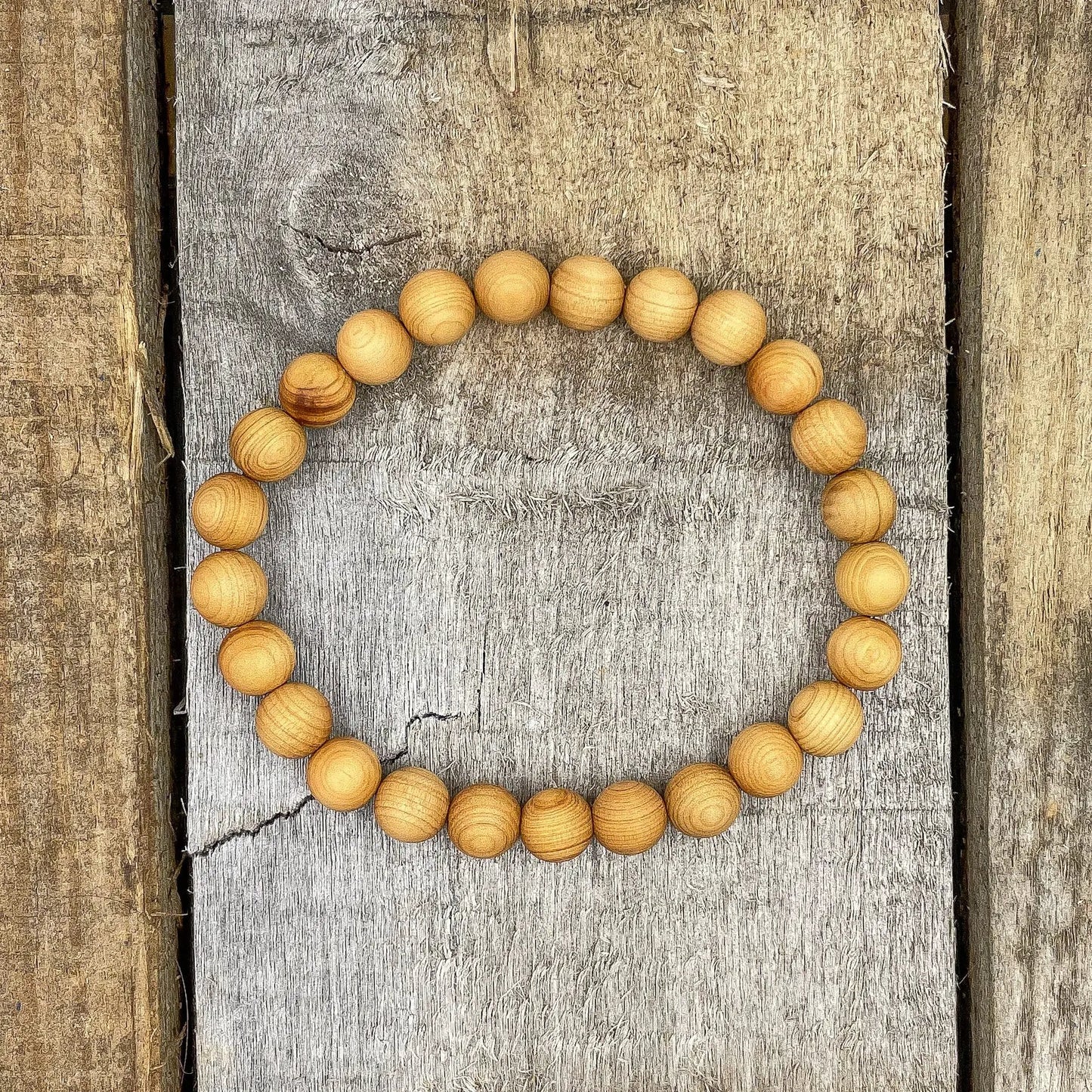 Union - Cedar Wood Mala Beaded Bracelet by Everwood Original