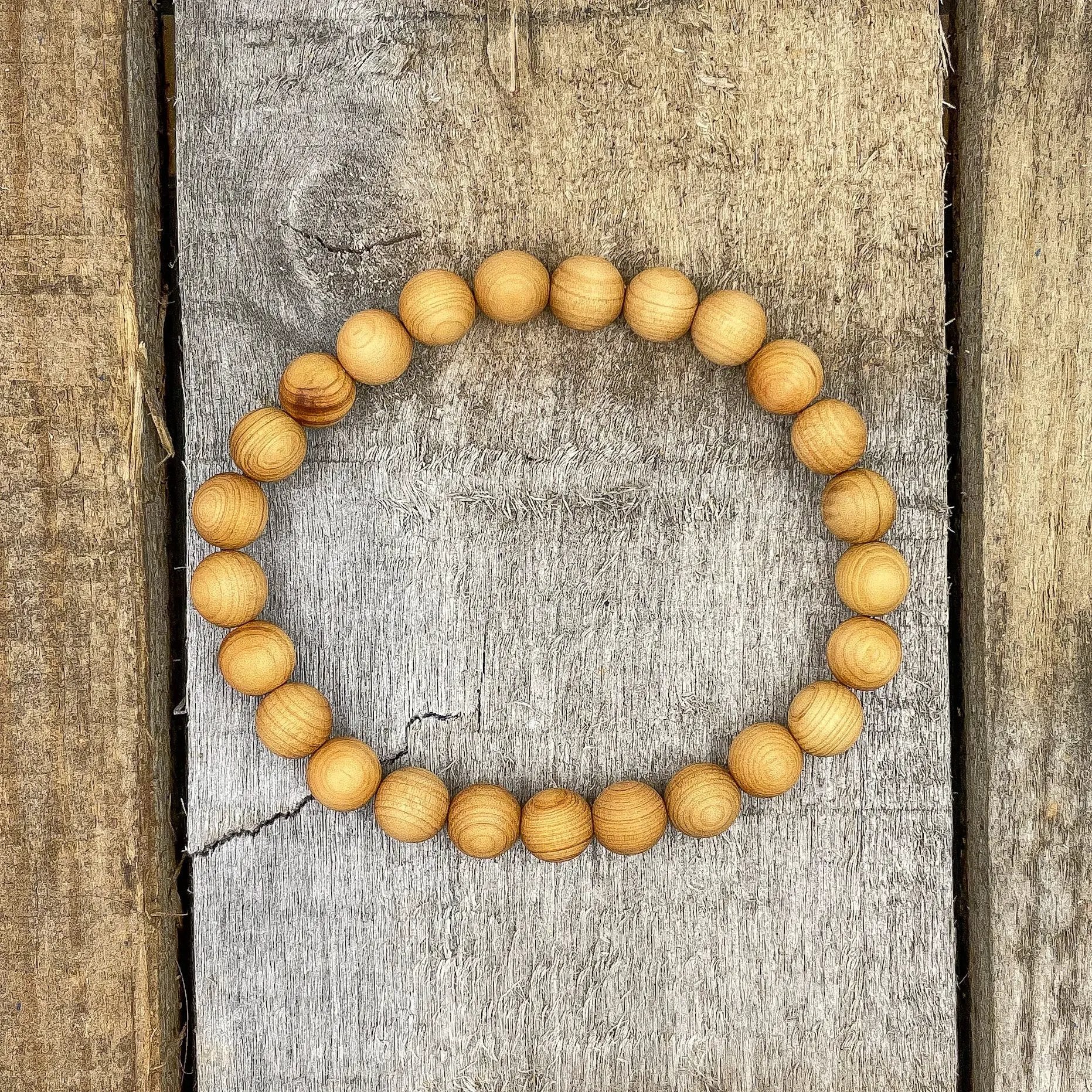 Union - Cedar Wood Mala Beaded Bracelet by Everwood Original