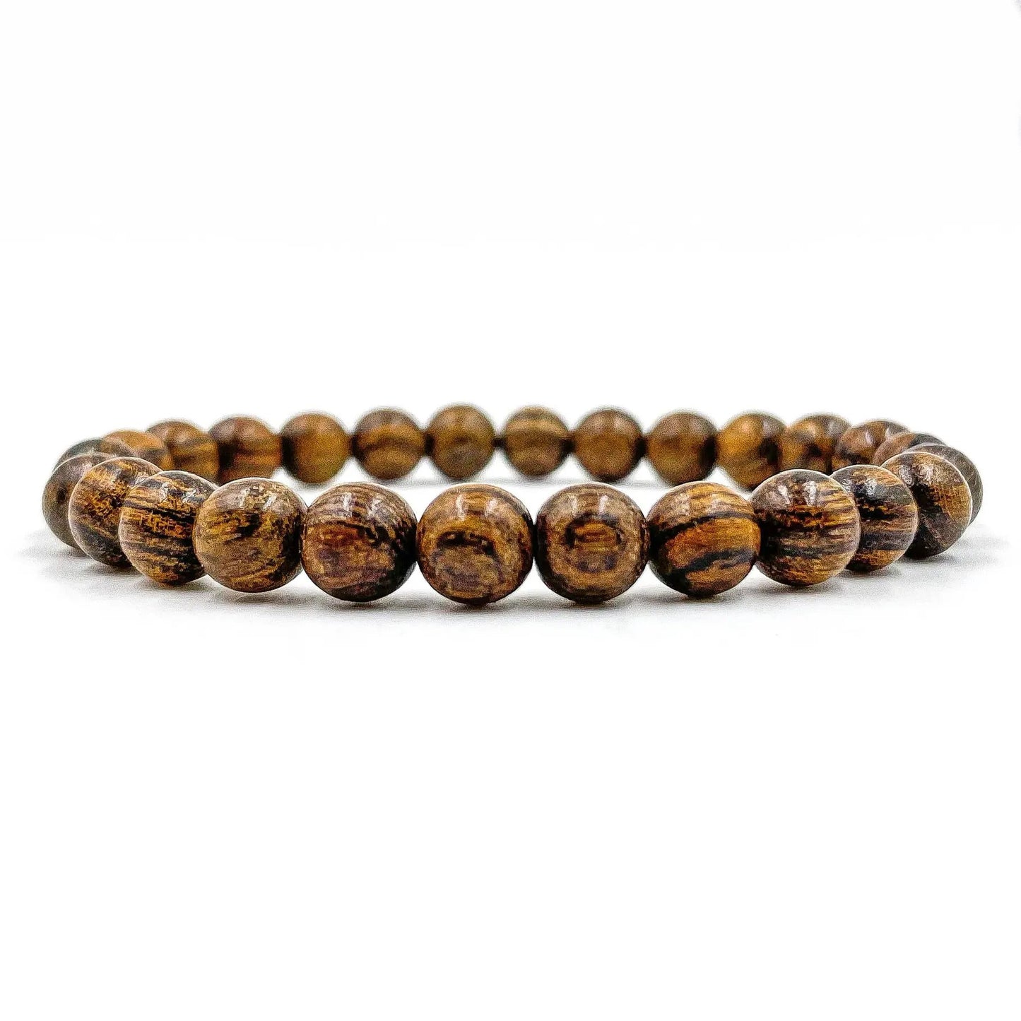 Union - Tigerskin Sandalwood Mala Beaded Bracelet by Everwood Original