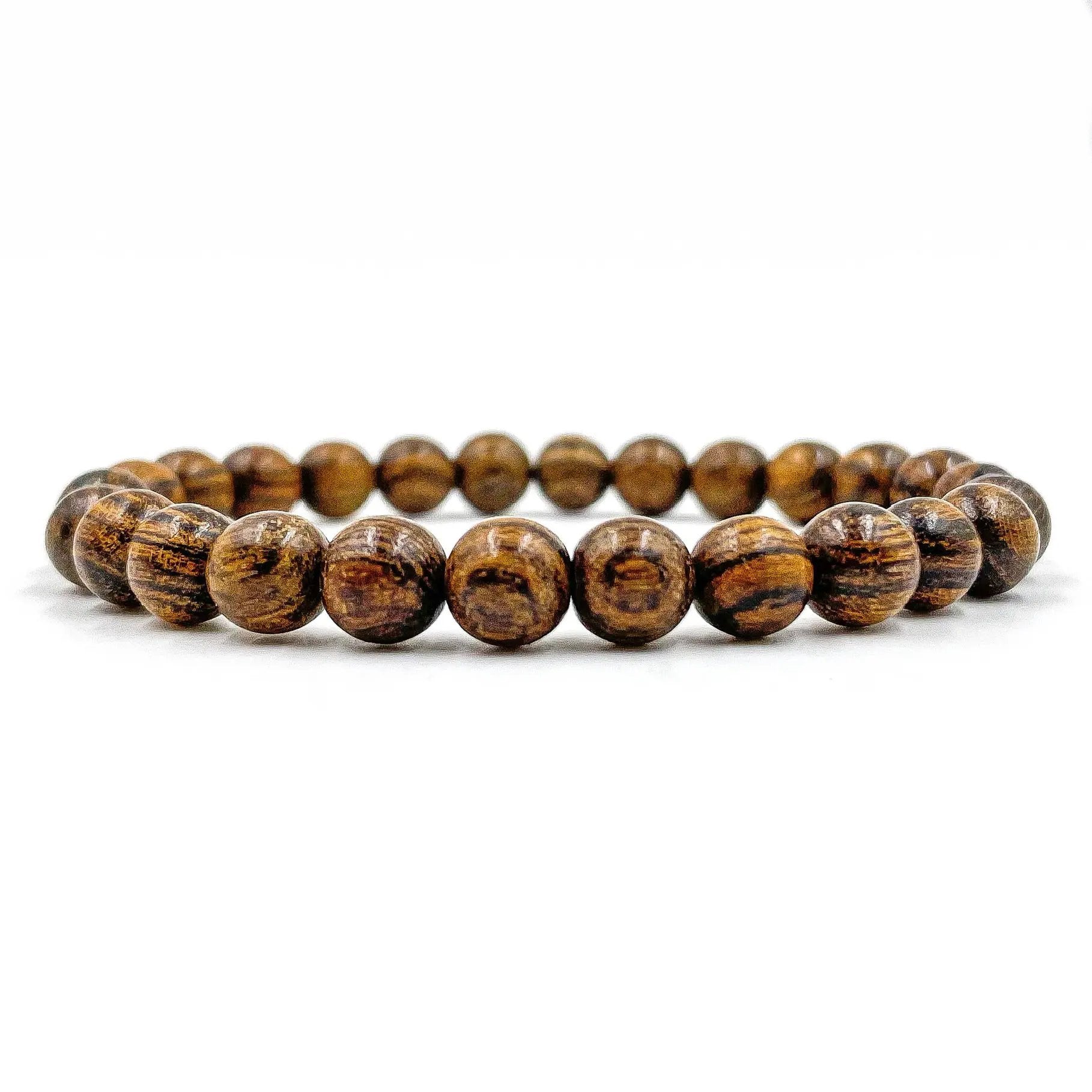 Union - Tigerskin Sandalwood Mala Beaded Bracelet by Everwood Original