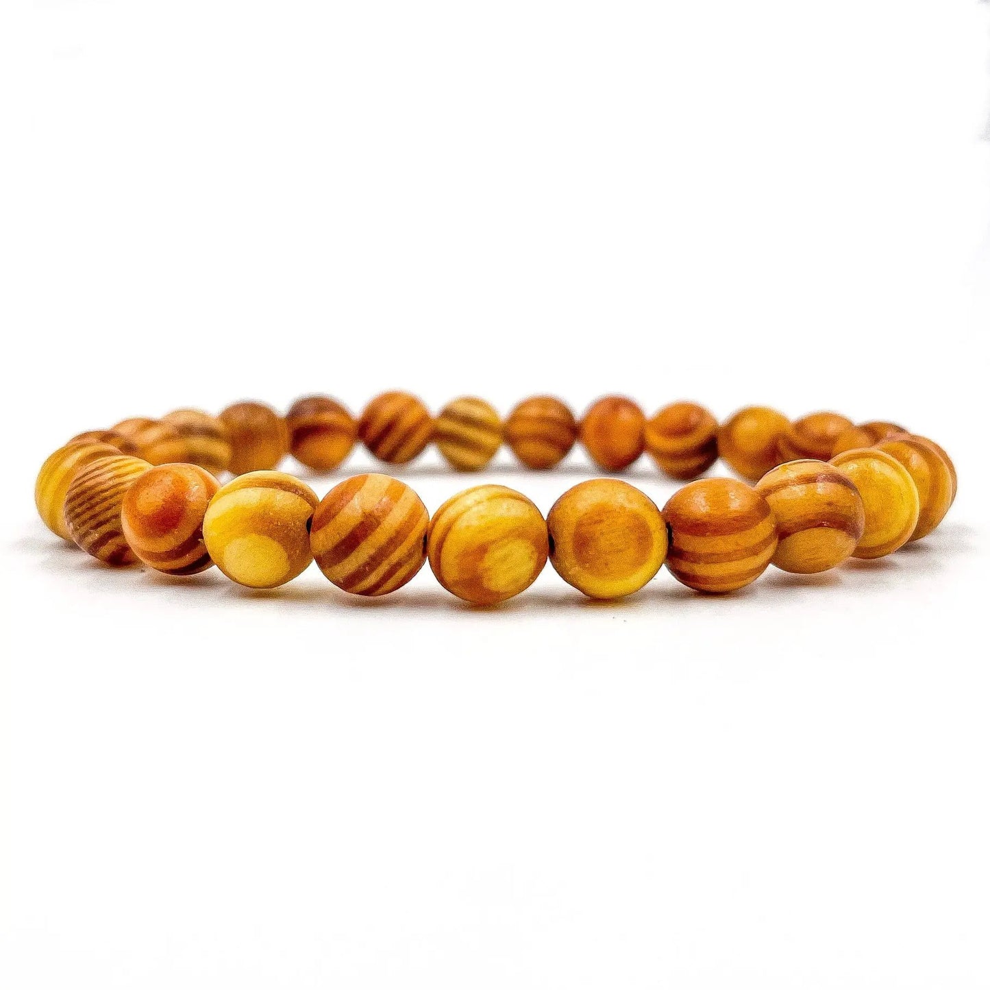 Union - Yellow Zebrawood Mala Beaded Bracelet by Everwood Original
