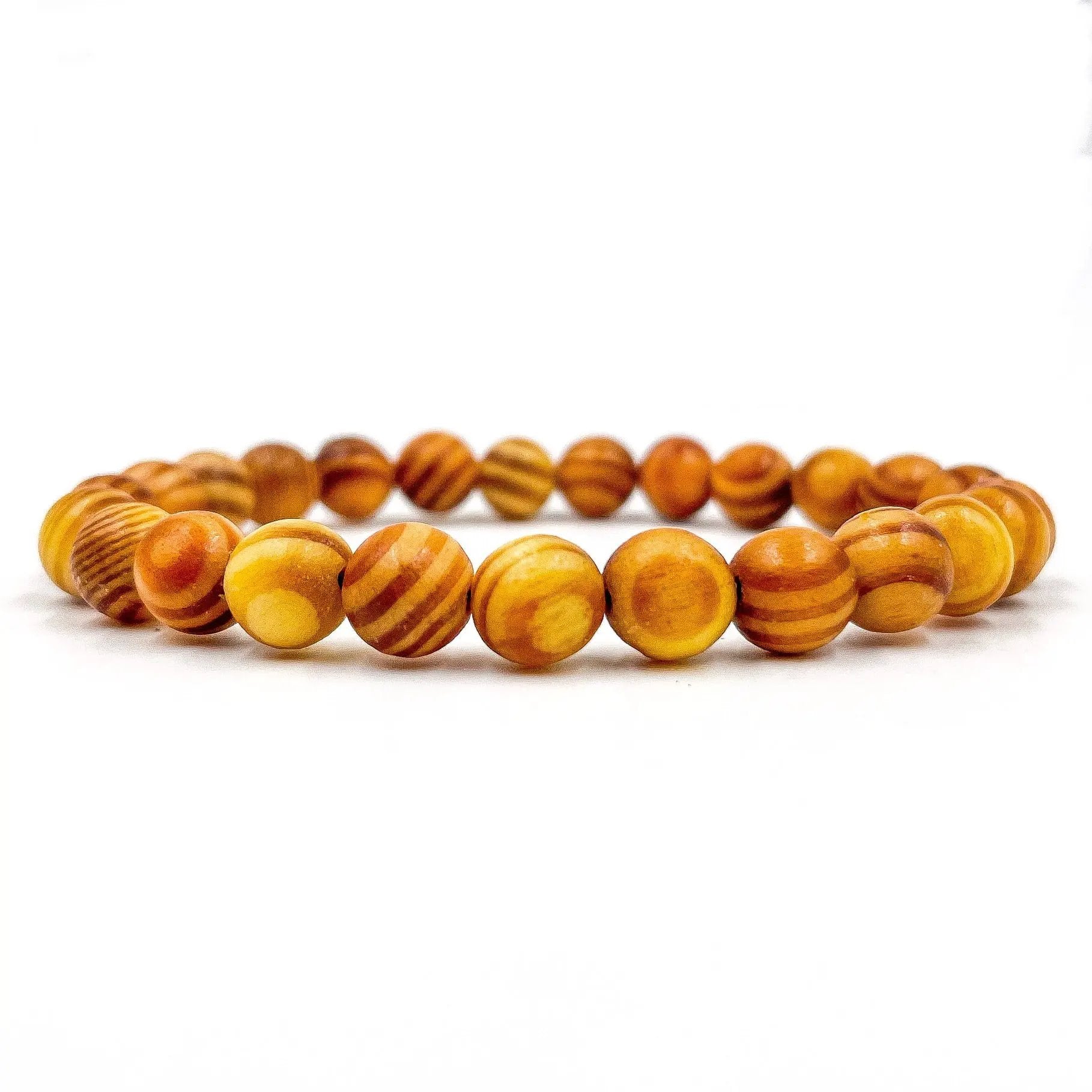 Union - Yellow Zebrawood Mala Beaded Bracelet by Everwood Original