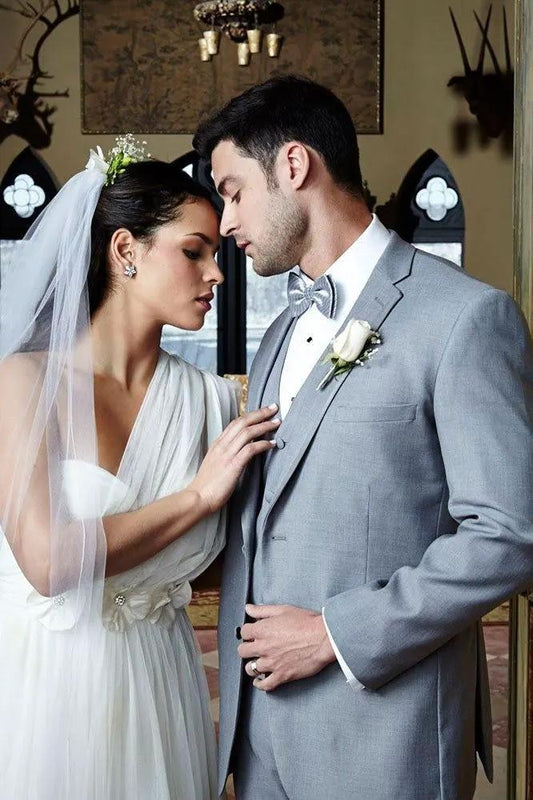 "Infinity" Heather Grey Tuxedo Jacket Notch (Separates) by Tux-USA