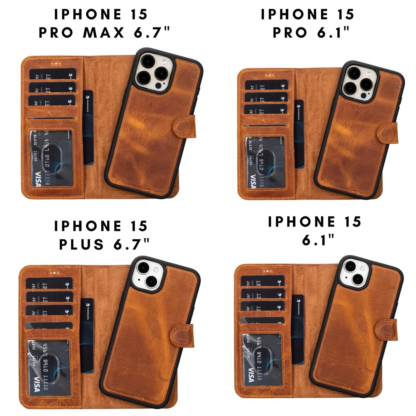 Casper Leather iPhone 15 Series Wallet Case by TORONATA