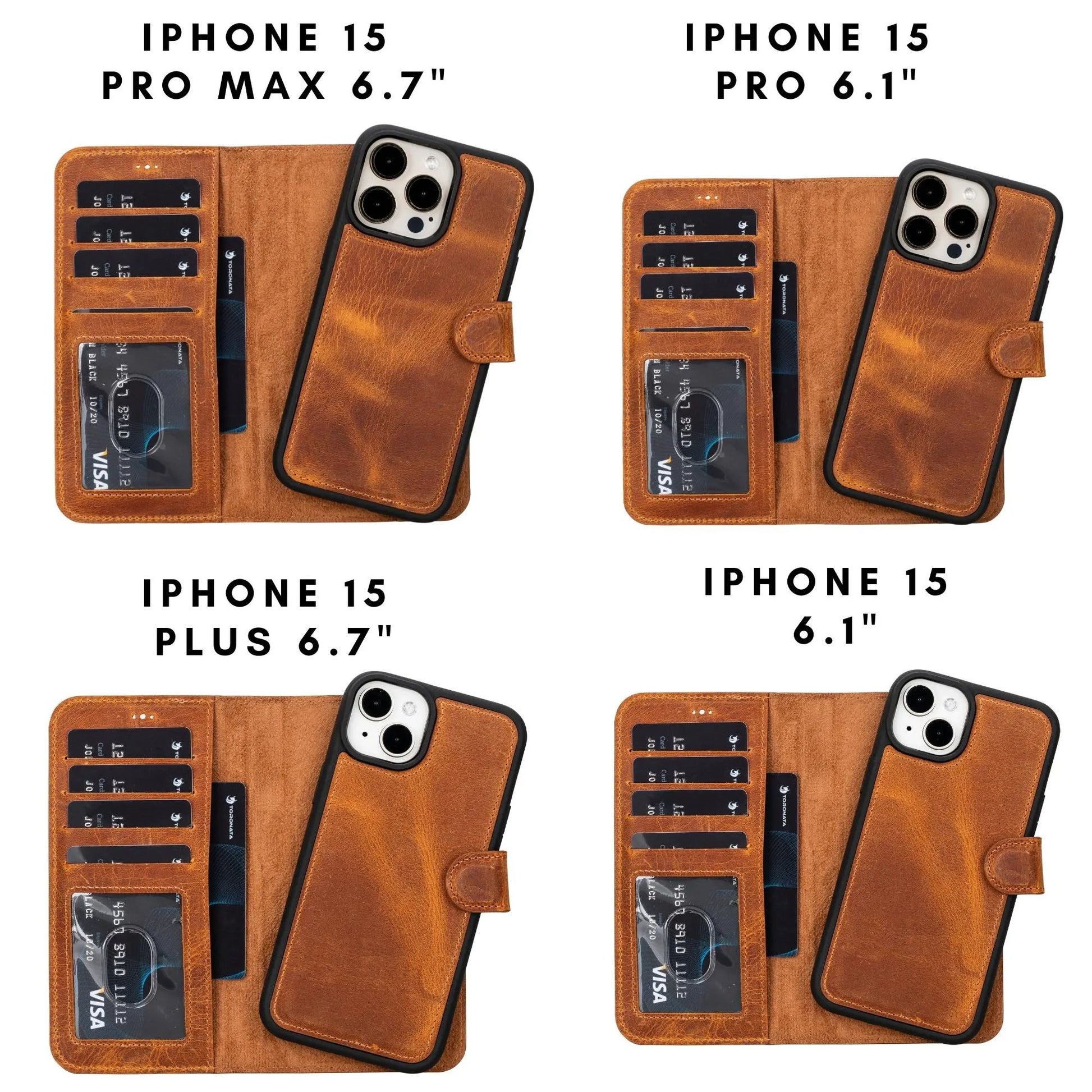 Casper Leather iPhone 15 Series Wallet Case by TORONATA