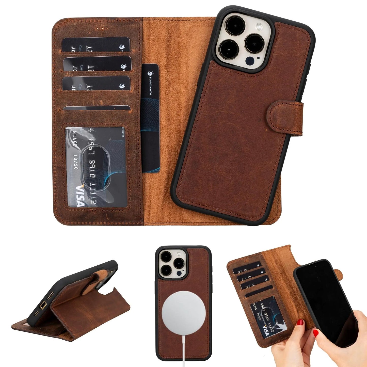 Casper Leather iPhone 15 Series Wallet Case by TORONATA
