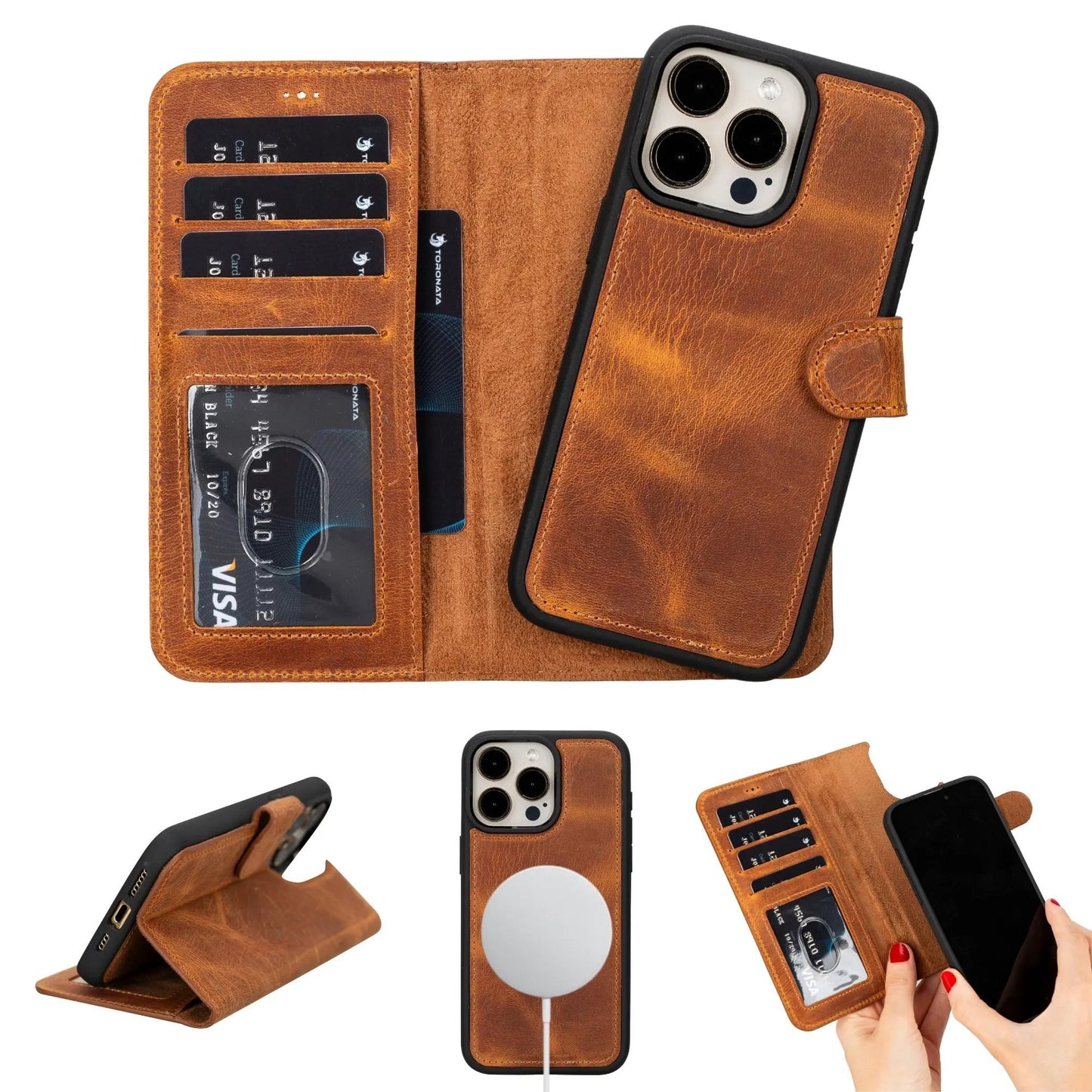 Casper Leather iPhone 15 Series Wallet Case by TORONATA