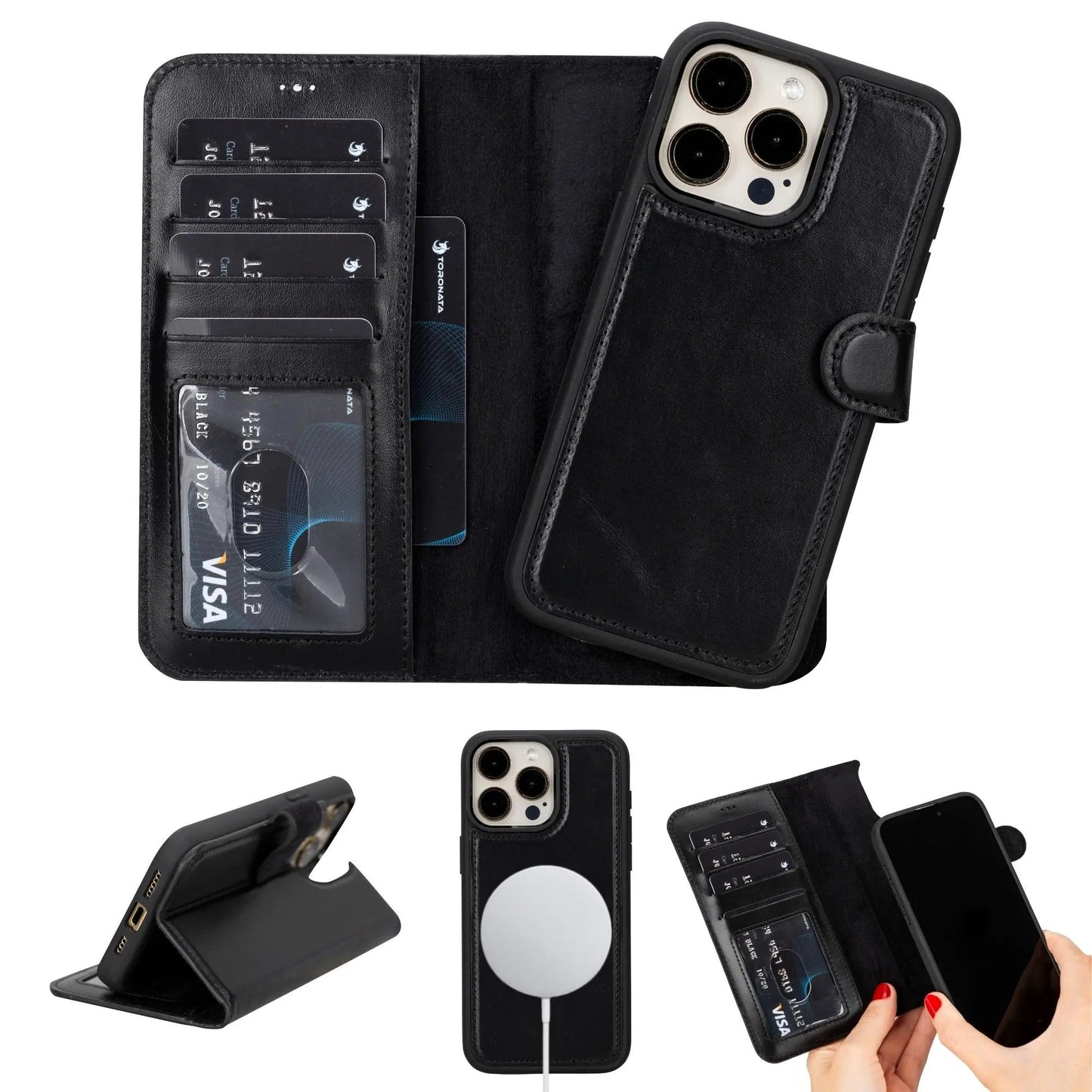 Casper Leather iPhone 15 Series Wallet Case by TORONATA