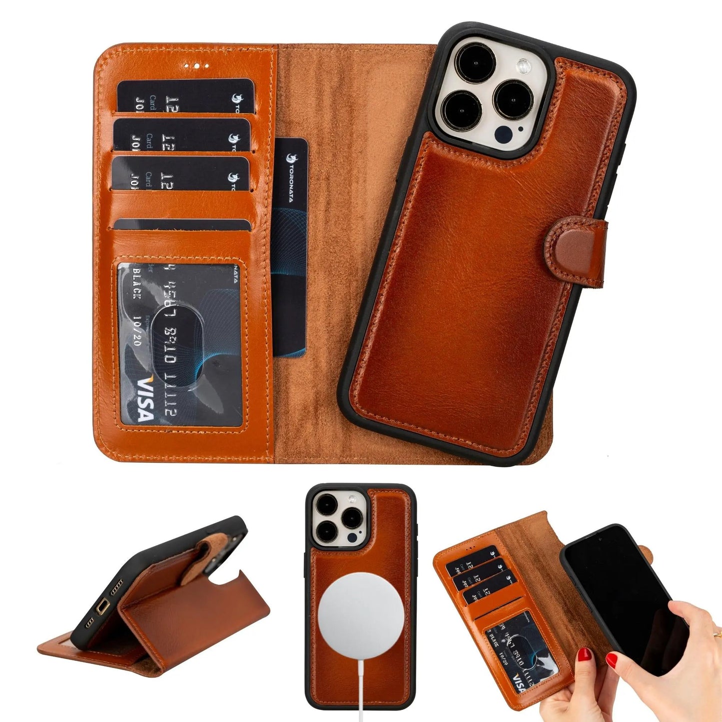 Casper Leather iPhone 15 Series Wallet Case by TORONATA