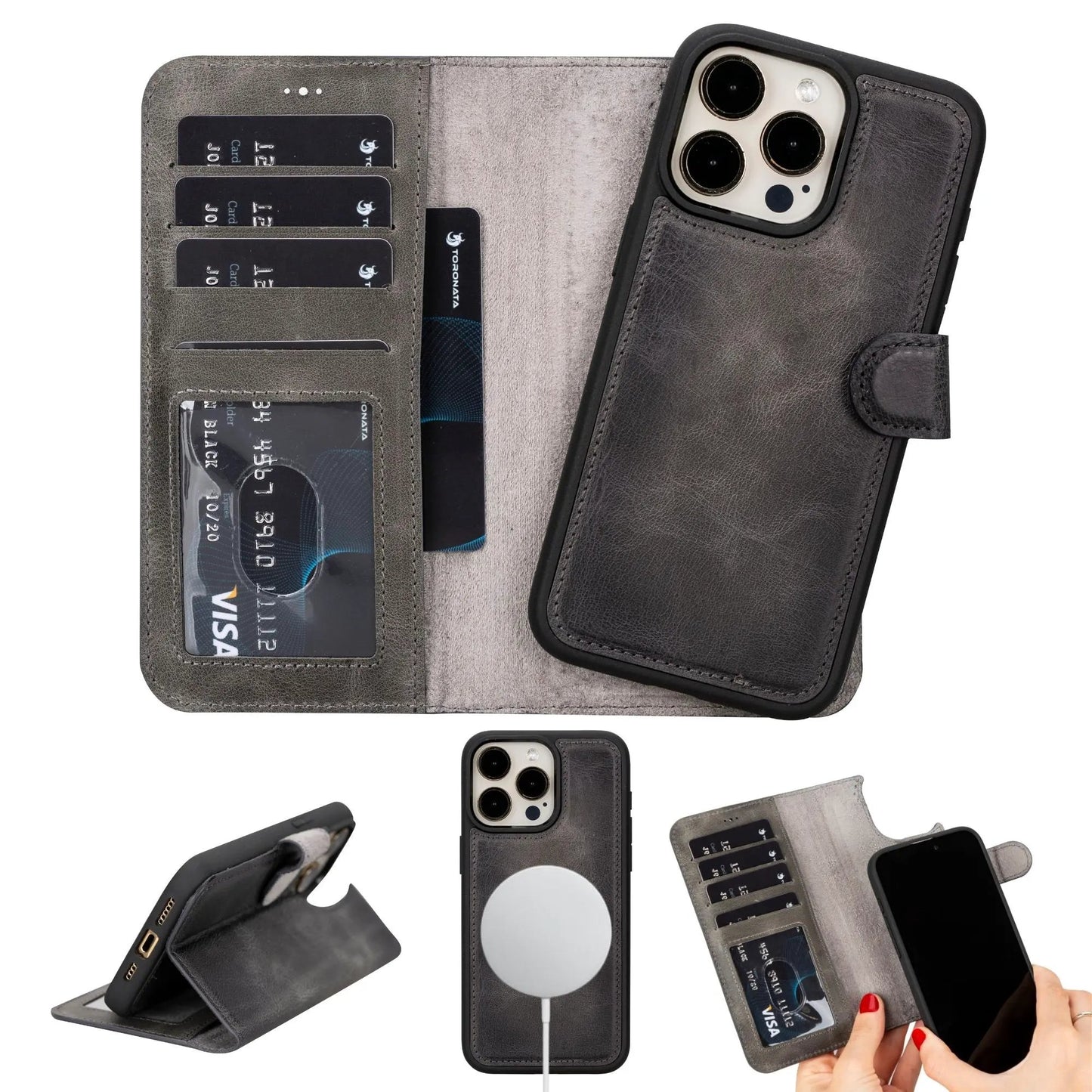 Casper Leather iPhone 15 Series Wallet Case by TORONATA