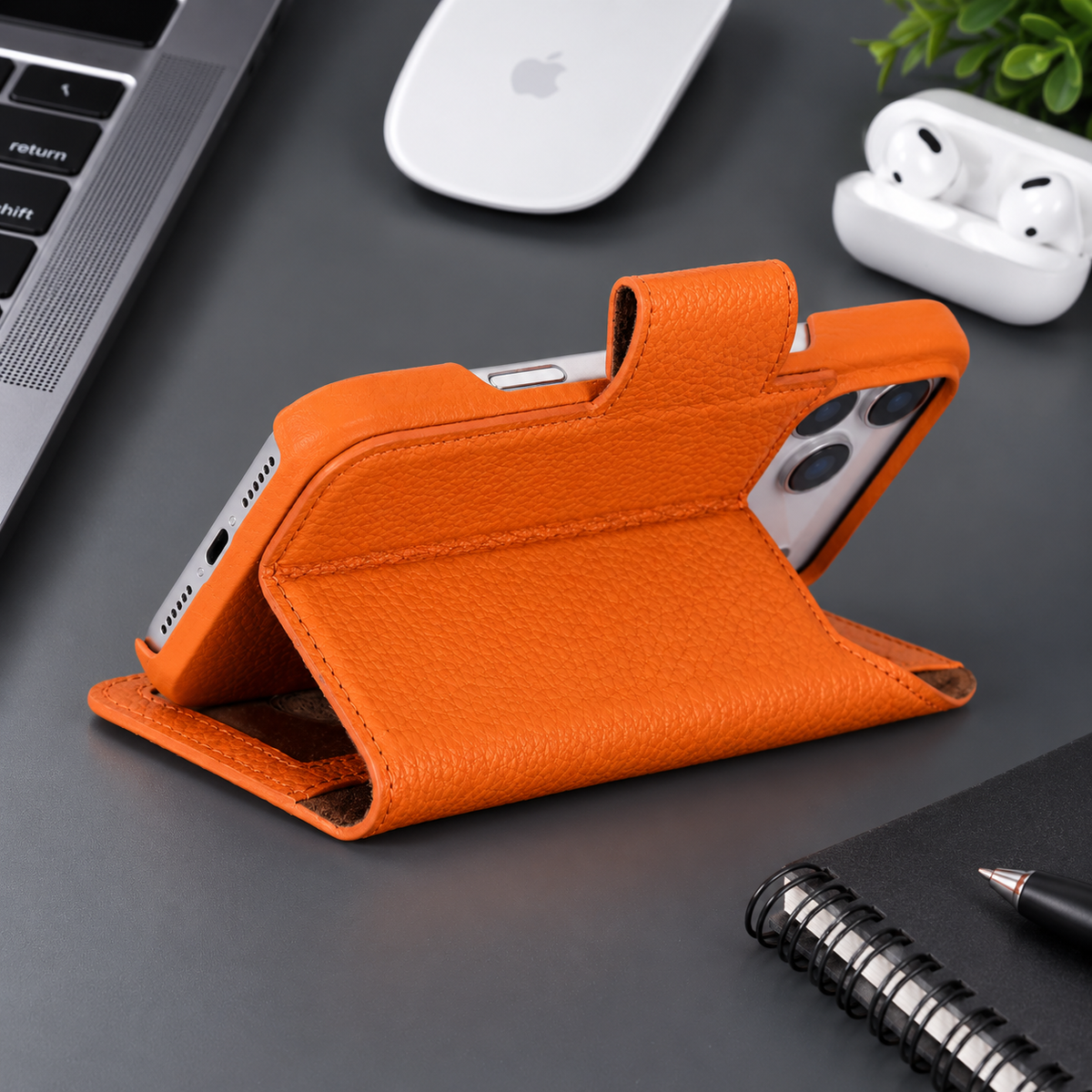 Brea iPhone 18 Pro Max Leather Wallet Case by TORONATA