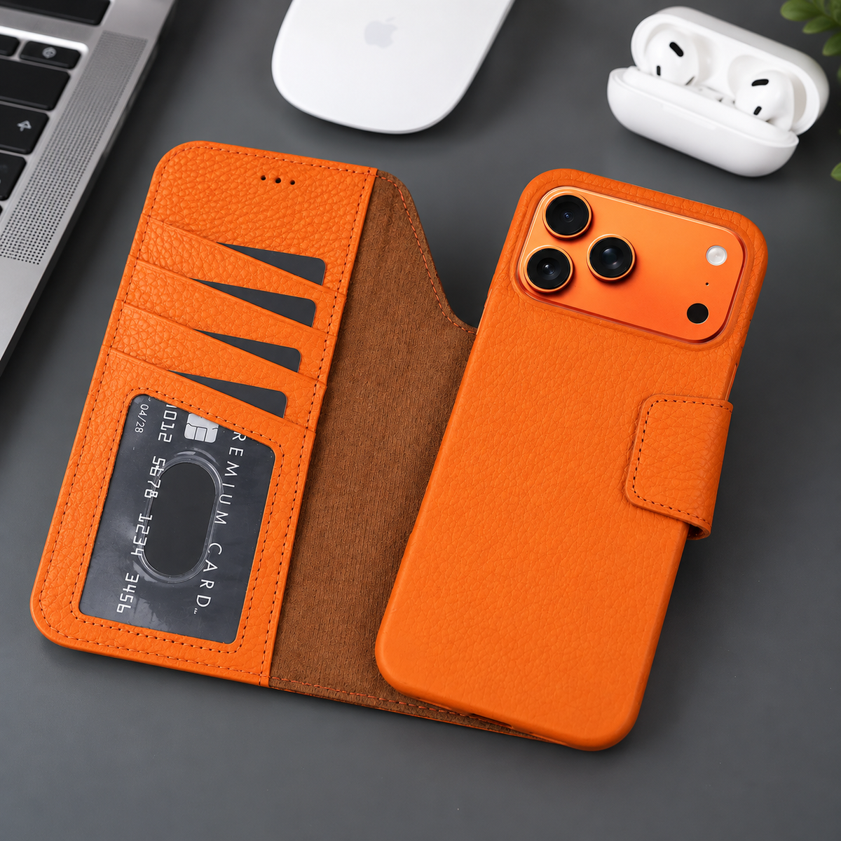 Brea iPhone 18 Pro Max Leather Wallet Case by TORONATA
