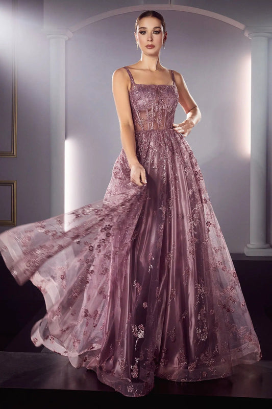 Glitter Print A-Line Gown by Tux-USA