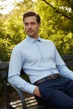 "Jamison" Blue Twill Spread Collar Dress Shirt by Tux-USA