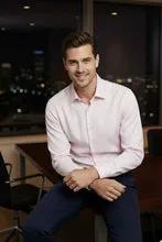 "Jamison" Pink Twill Spread Collar Dress Shirt by Tux-USA