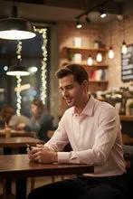 "Jamison" Pink Twill Spread Collar Dress Shirt by Tux-USA