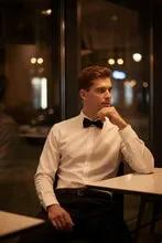"Jamison" White Twill Spread Collar Dress Shirt by Tux-USA