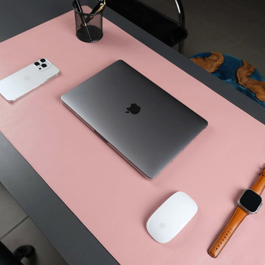 Jersey Pink Leather Desk Pad for Office and Home by TORONATA