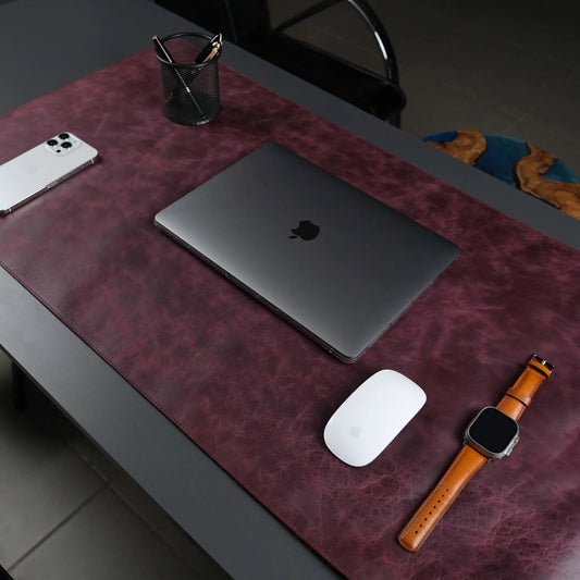 Jersey Purple Leather Desk Pad for Office and Home by TORONATA
