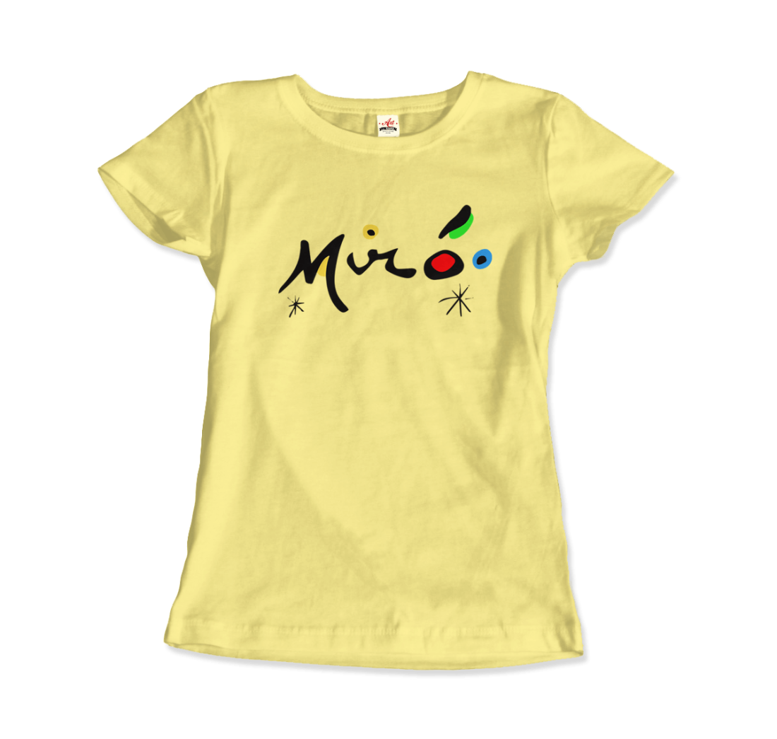 Joan Miro Colorful signature artwork t-shirt by Art-O-Rama Shop