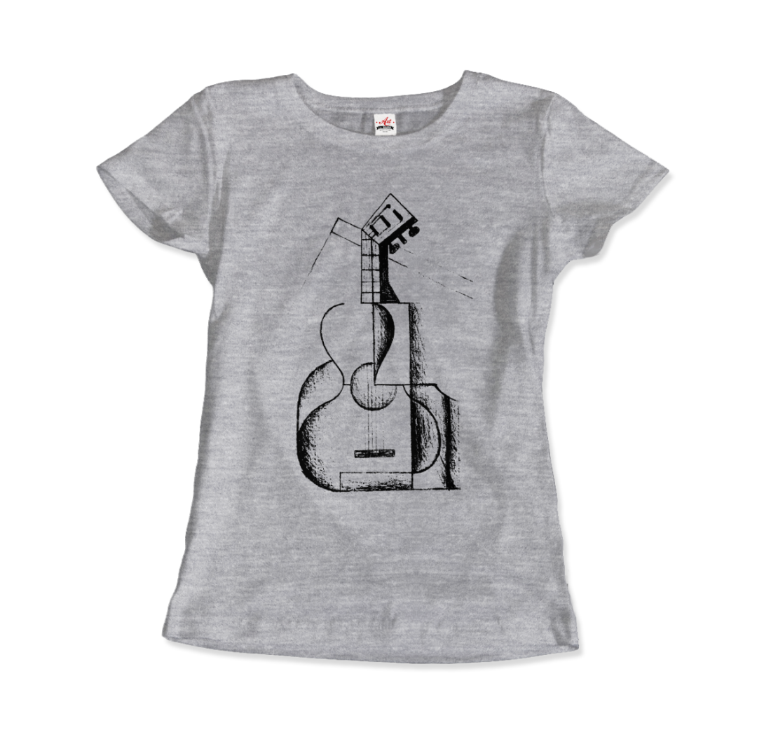 Juan Gris the Guitar 1912 artwork t-shirt by Art-O-Rama Shop