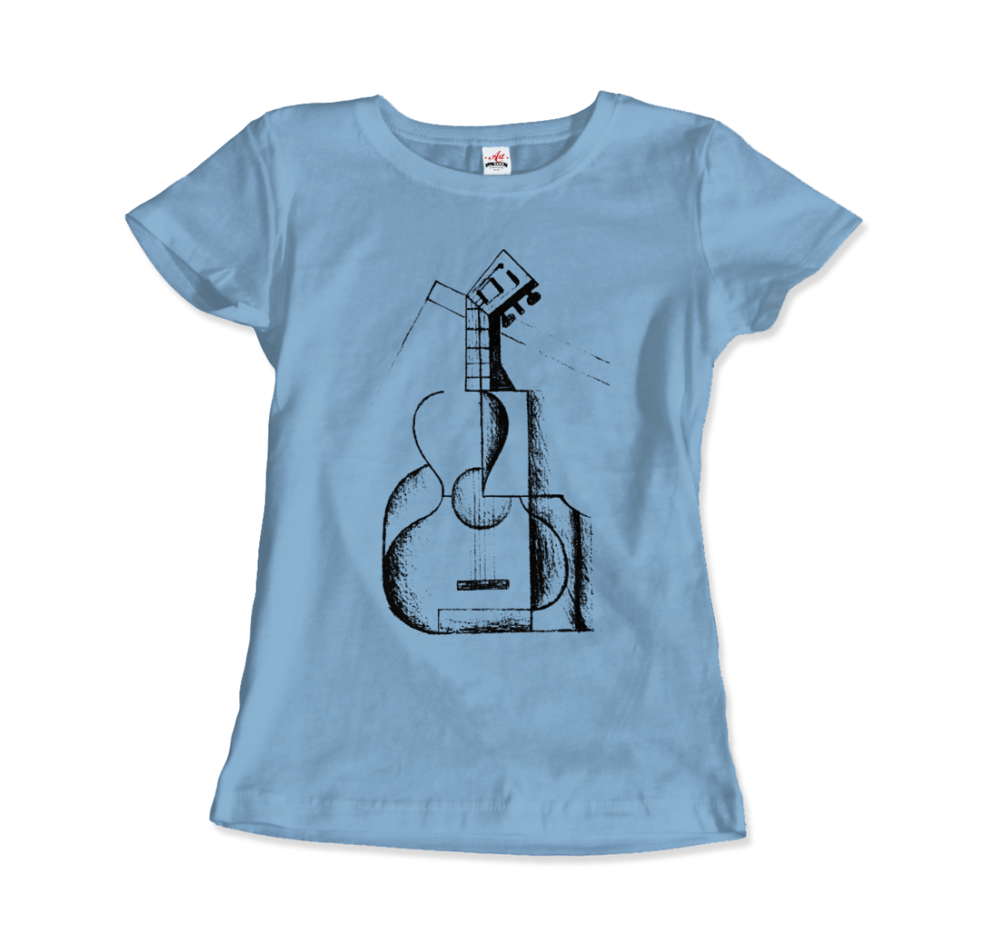 Juan Gris the Guitar 1912 artwork t-shirt by Art-O-Rama Shop