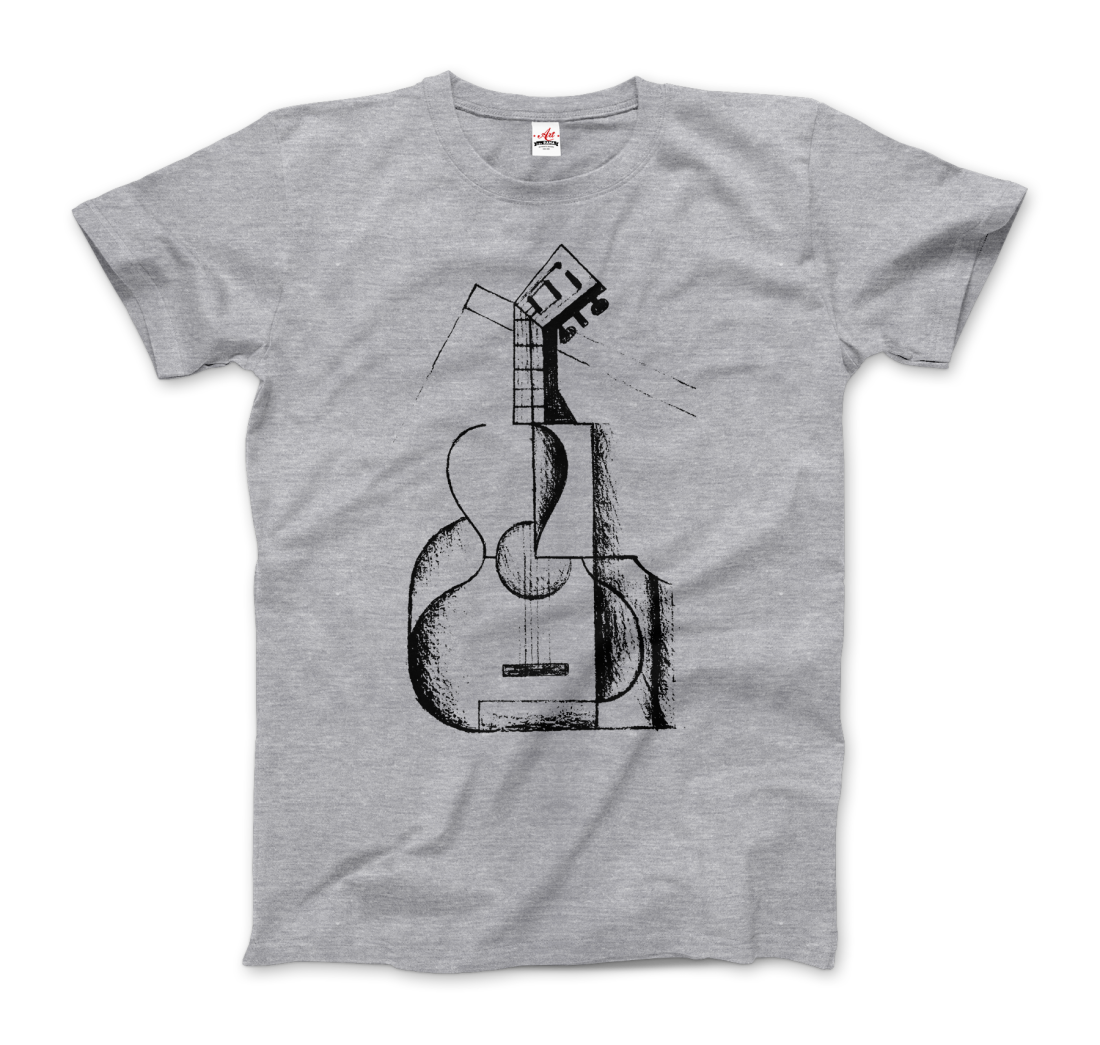 Juan Gris the Guitar 1912 artwork t-shirt by Art-O-Rama Shop