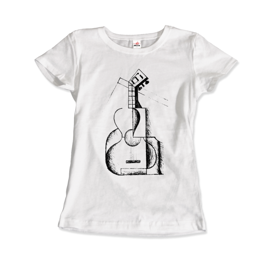 Juan Gris the Guitar 1912 artwork t-shirt by Art-O-Rama Shop