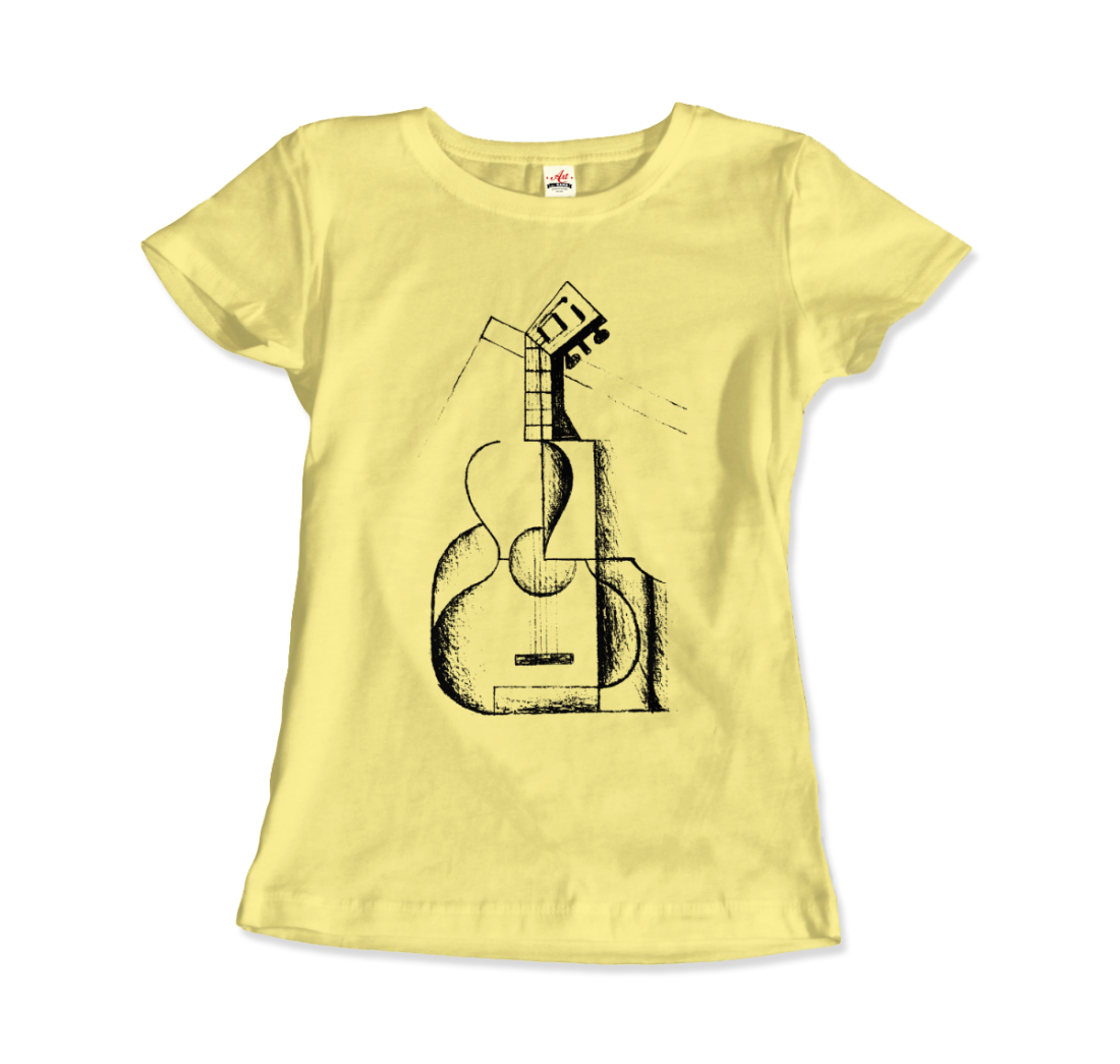 Juan Gris the Guitar 1912 artwork t-shirt by Art-O-Rama Shop
