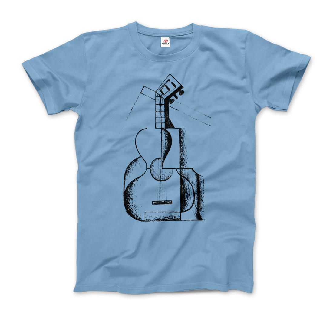 Juan Gris the Guitar 1912 artwork t-shirt by Art-O-Rama Shop