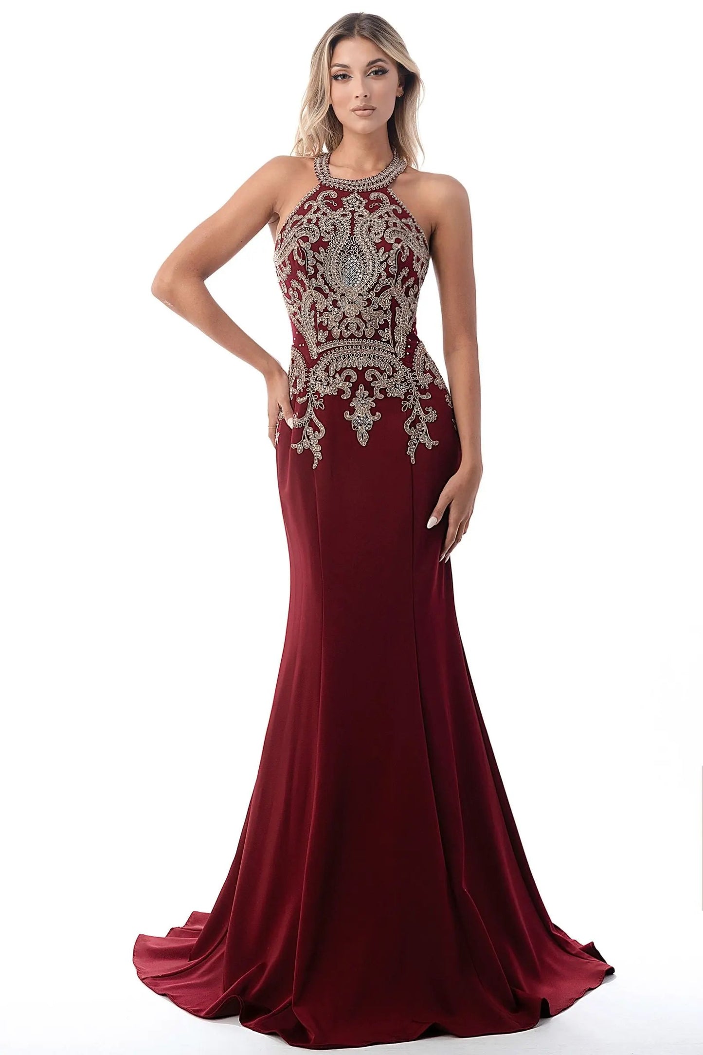 High neck mermaid dress by Partner Label