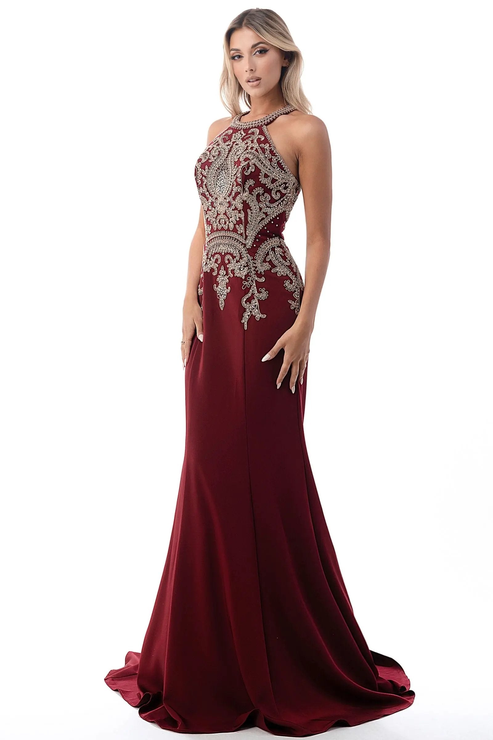 High neck mermaid dress by Partner Label