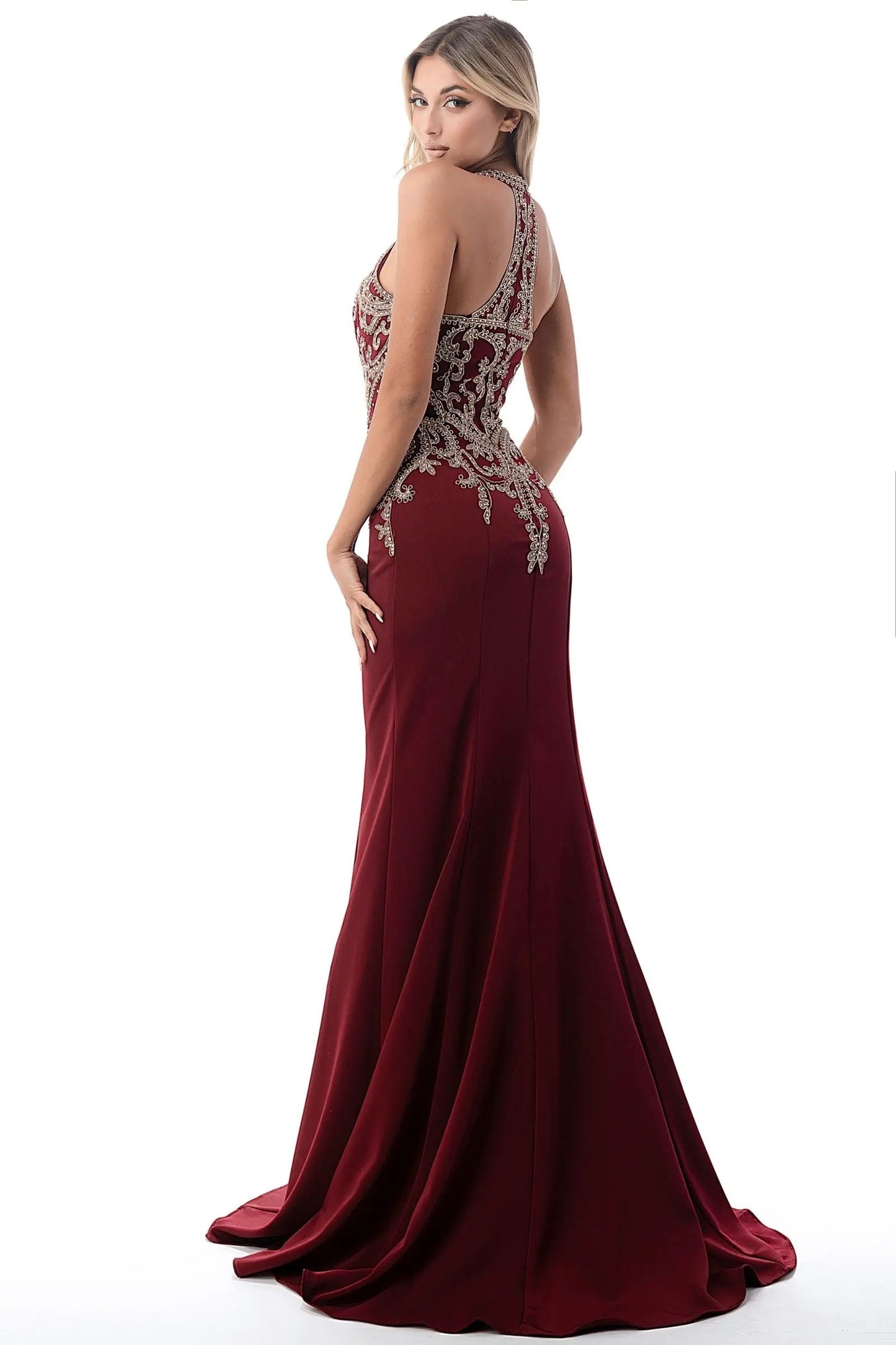 High neck mermaid dress by Partner Label