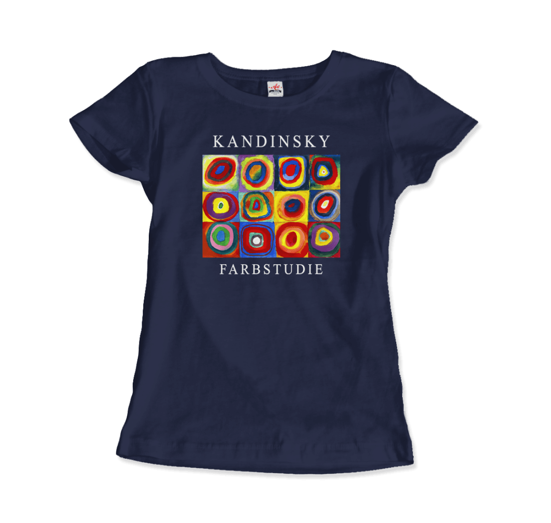 Kandinsky Farbstudie Color Study, Squares with Concentric Circles, 1913 artwork t-shirt by Art-O-Rama Shop