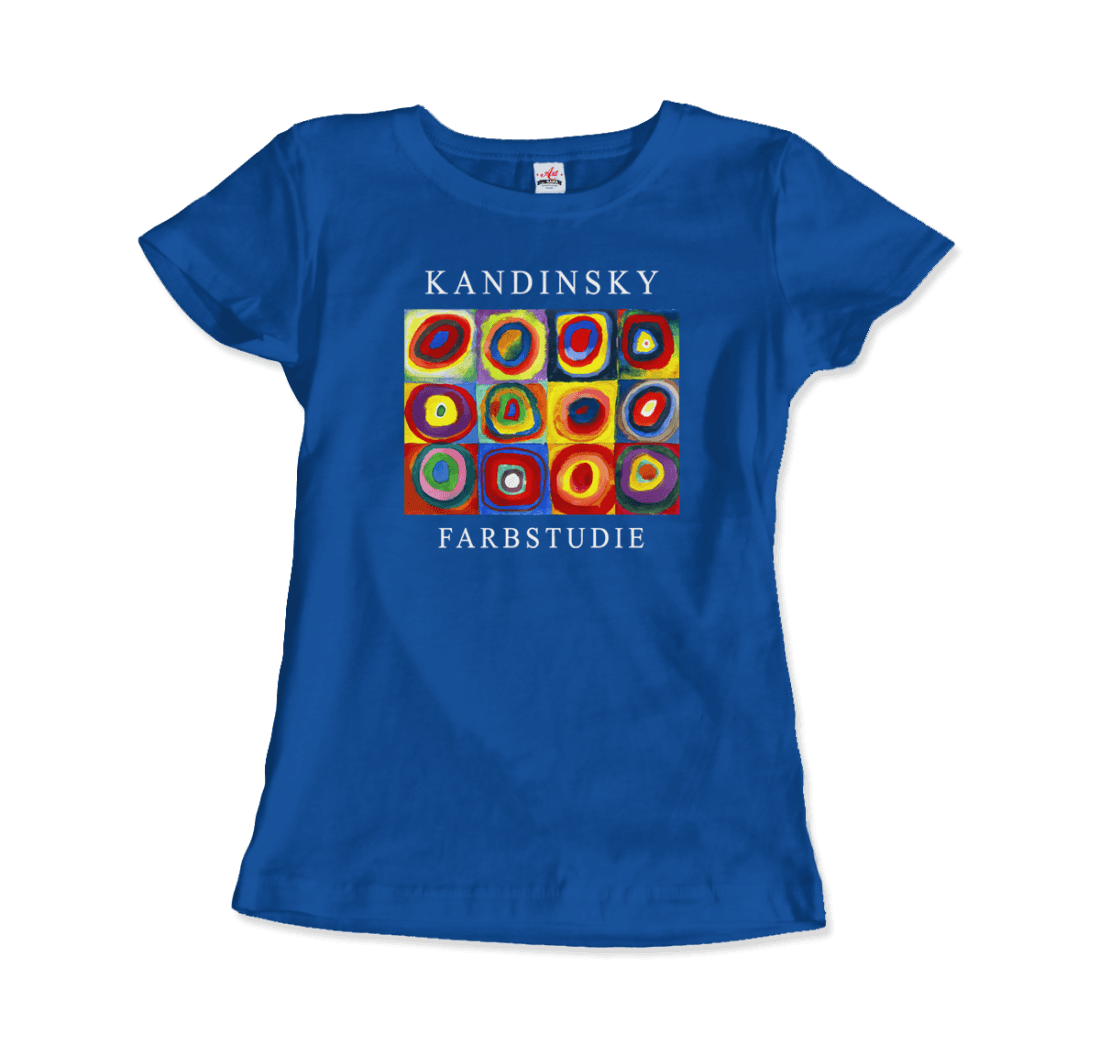 Kandinsky Farbstudie Color Study, Squares with Concentric Circles, 1913 artwork t-shirt by Art-O-Rama Shop