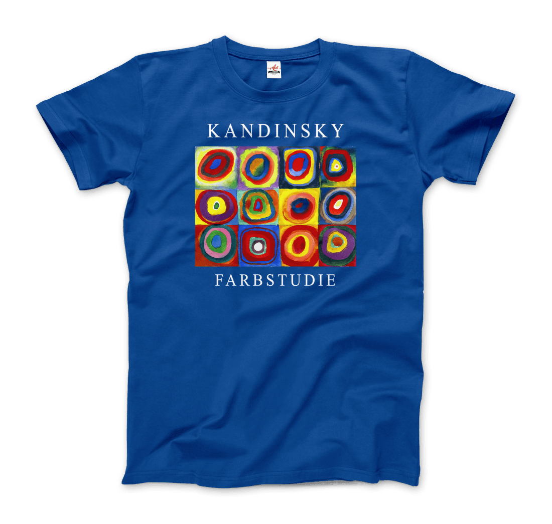 Kandinsky Farbstudie Color Study, Squares with Concentric Circles, 1913 artwork t-shirt by Art-O-Rama Shop