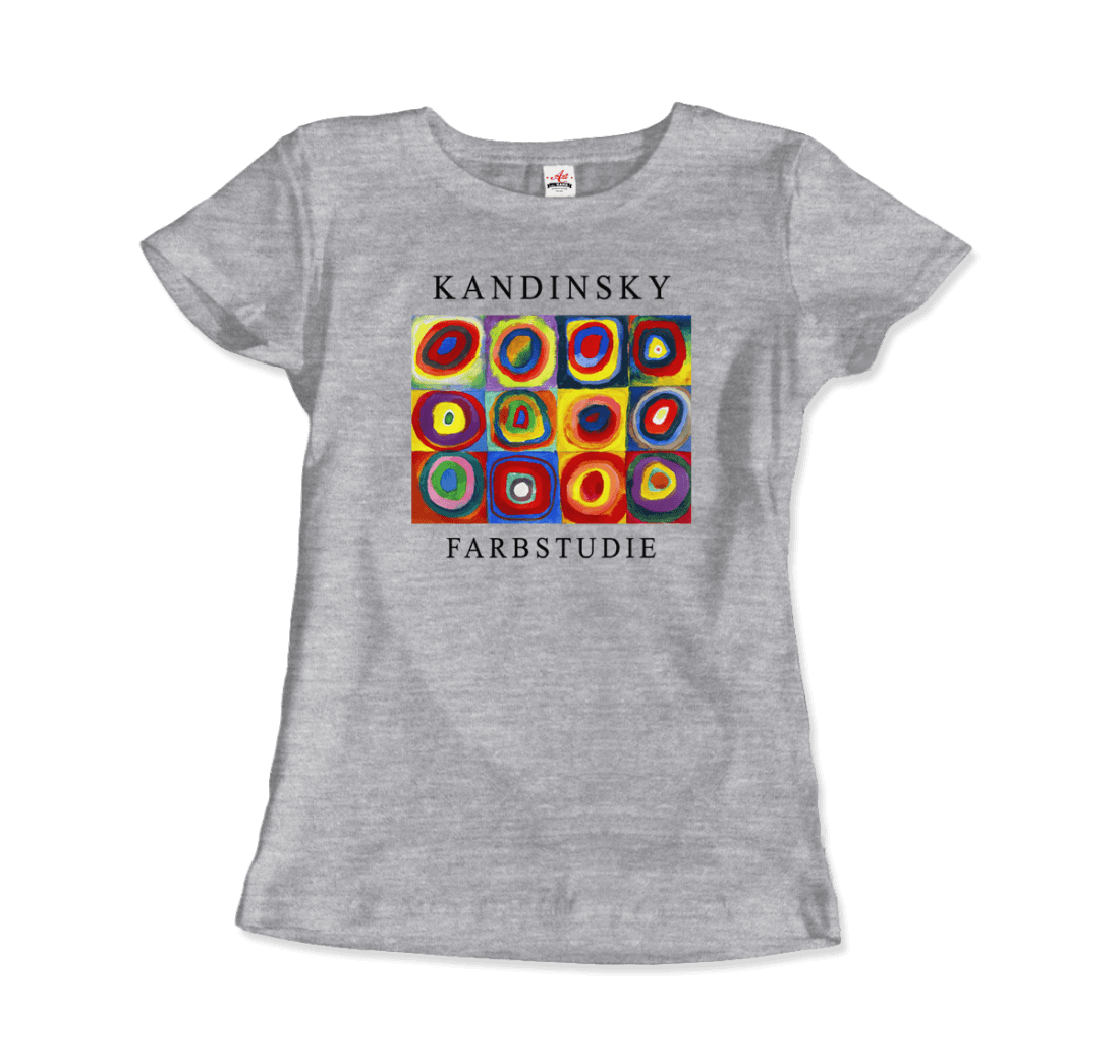 Kandinsky Farbstudie Color Study, Squares with Concentric Circles, 1913 artwork t-shirt by Art-O-Rama Shop