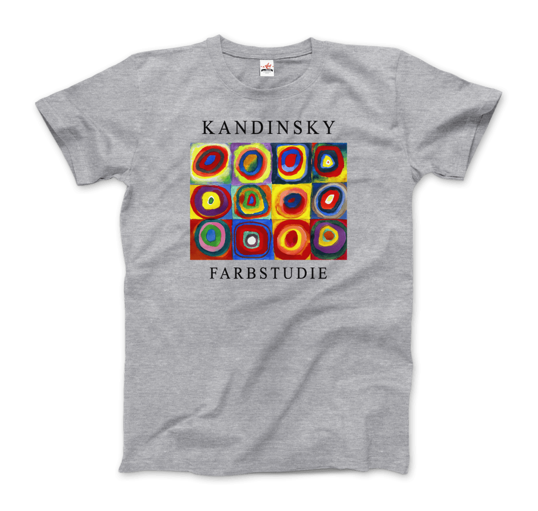 Kandinsky Farbstudie Color Study, Squares with Concentric Circles, 1913 artwork t-shirt by Art-O-Rama Shop
