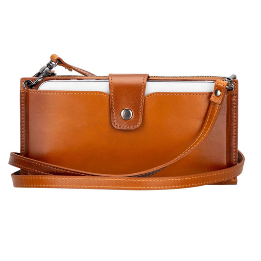 Kaycee Leather Women's Cell Phone Wallet with Strap by Partner Label